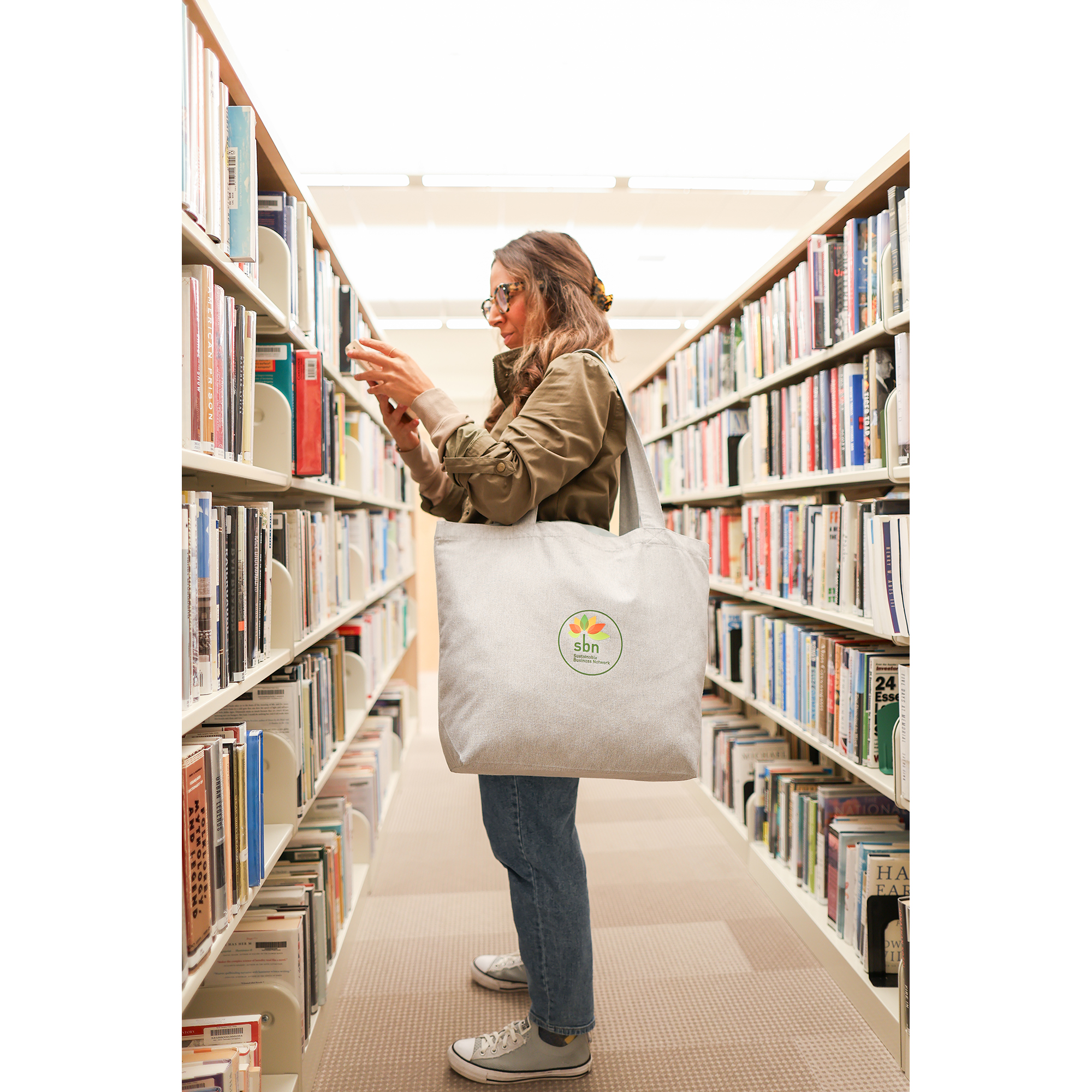 Recycled Cotton Shopper Tote with Interior Pocket - AWARE™ 19
