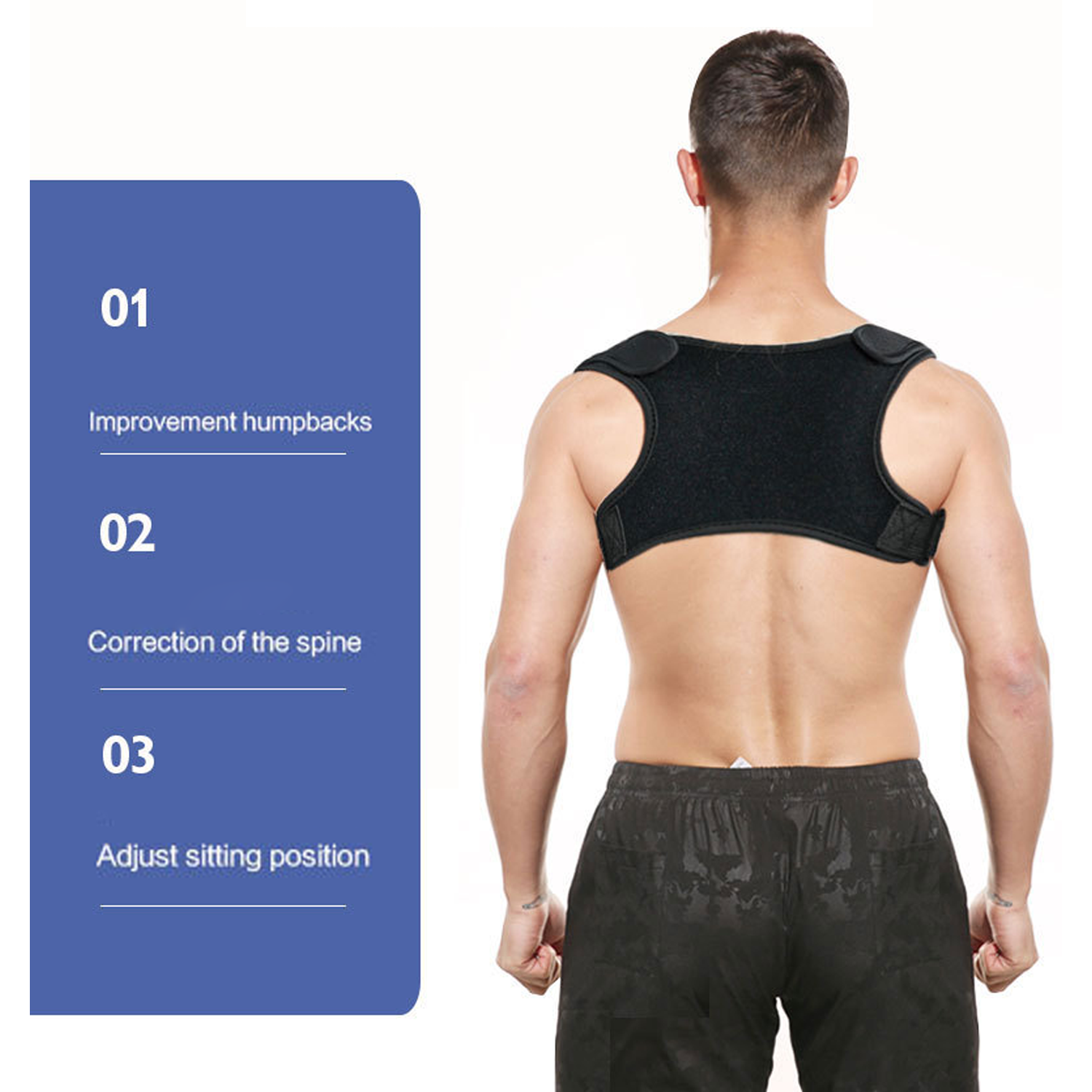 Adjustable Posture Corrector for Mid to Upper Spine Support 2