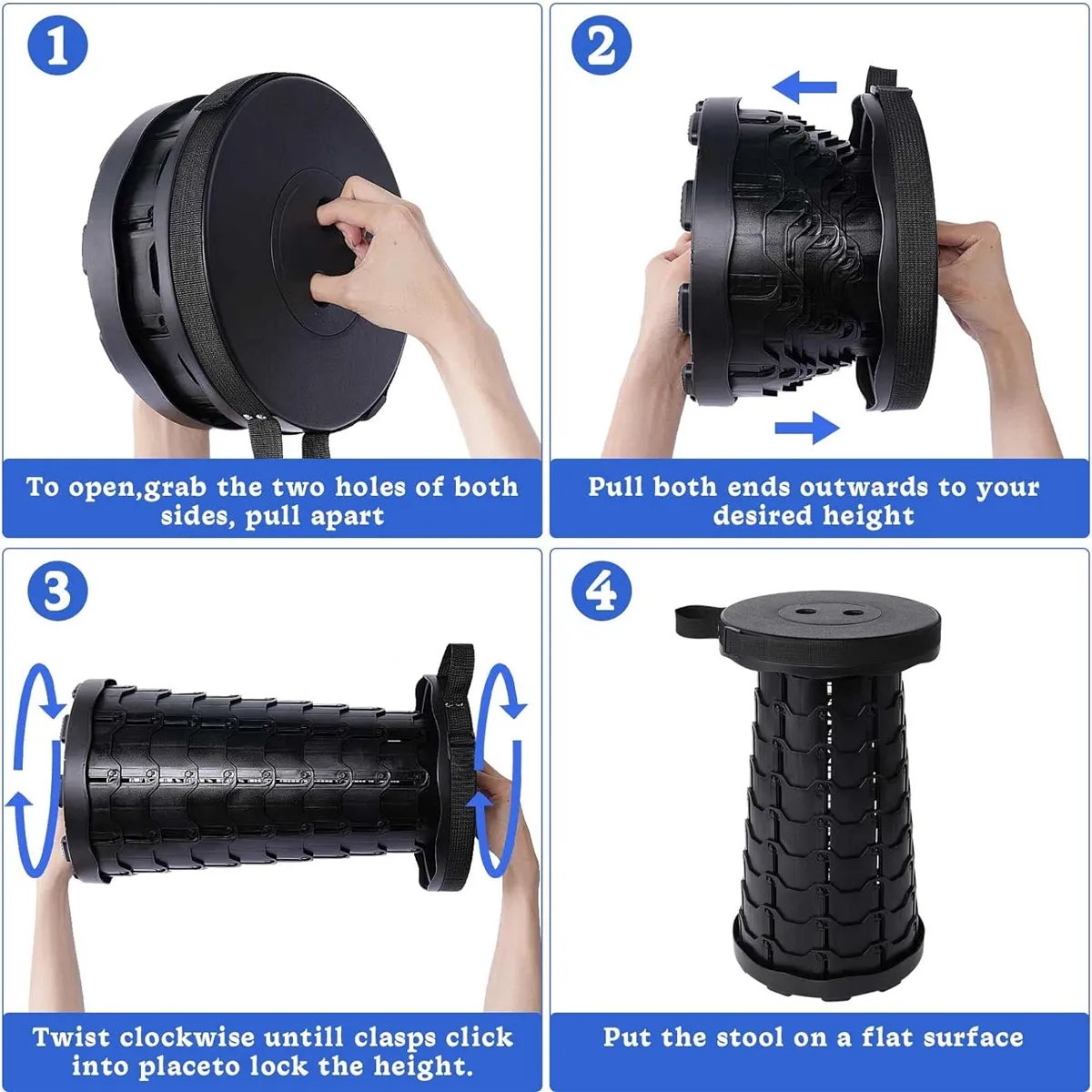 Portable Foldable Telescoping Stool 3