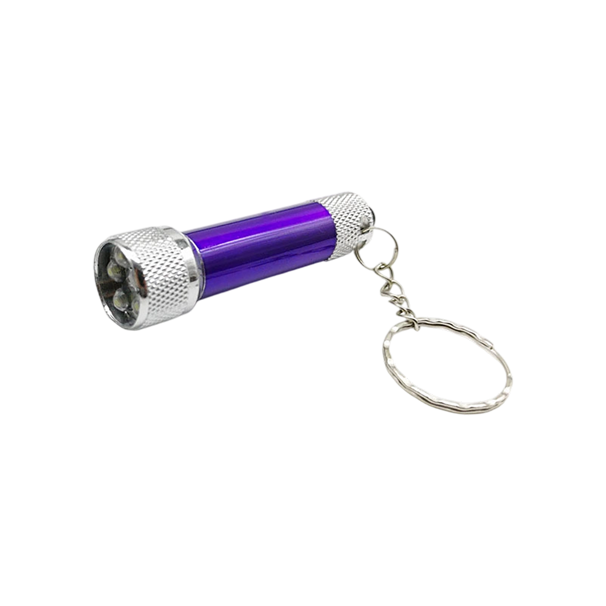 Aluminum Mini Flashlight With Three Led And Swivel Chain 2.7" By 0.7" 3