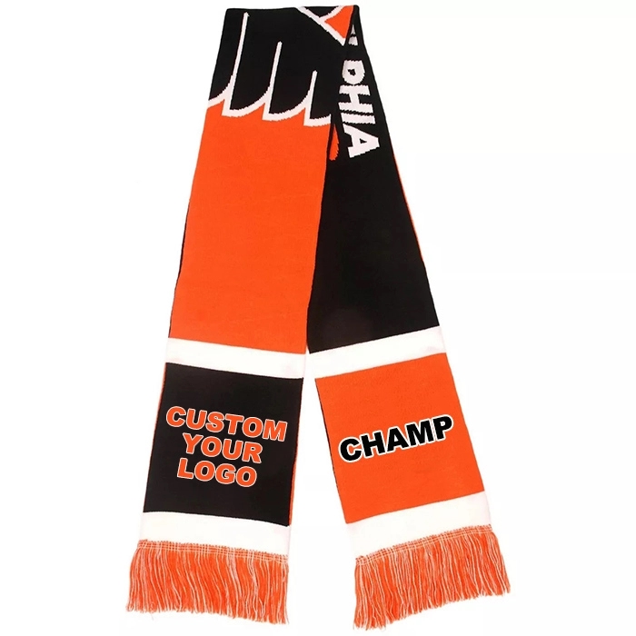 High Quality Knitted Jacquard scarf with Tassels 2