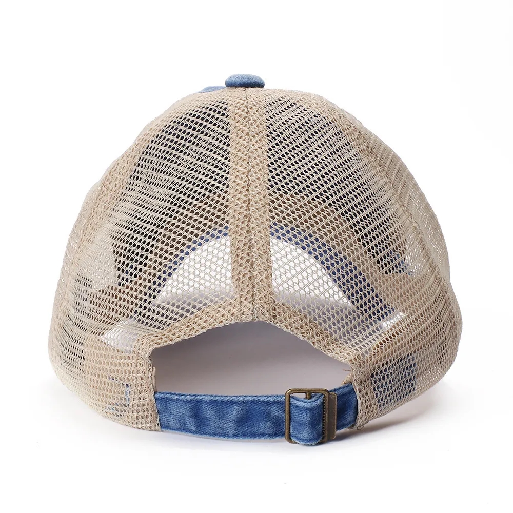 Adjustable washable cotton mesh cap 5