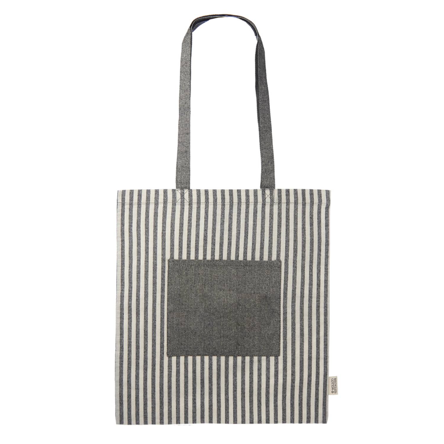 Eco-friendly Cotton Striped Tote Bag, custom tote bag with logo imprint 6