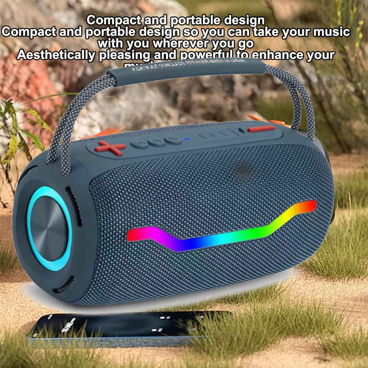 Portable Wireless Speaker with Carry Handle 3