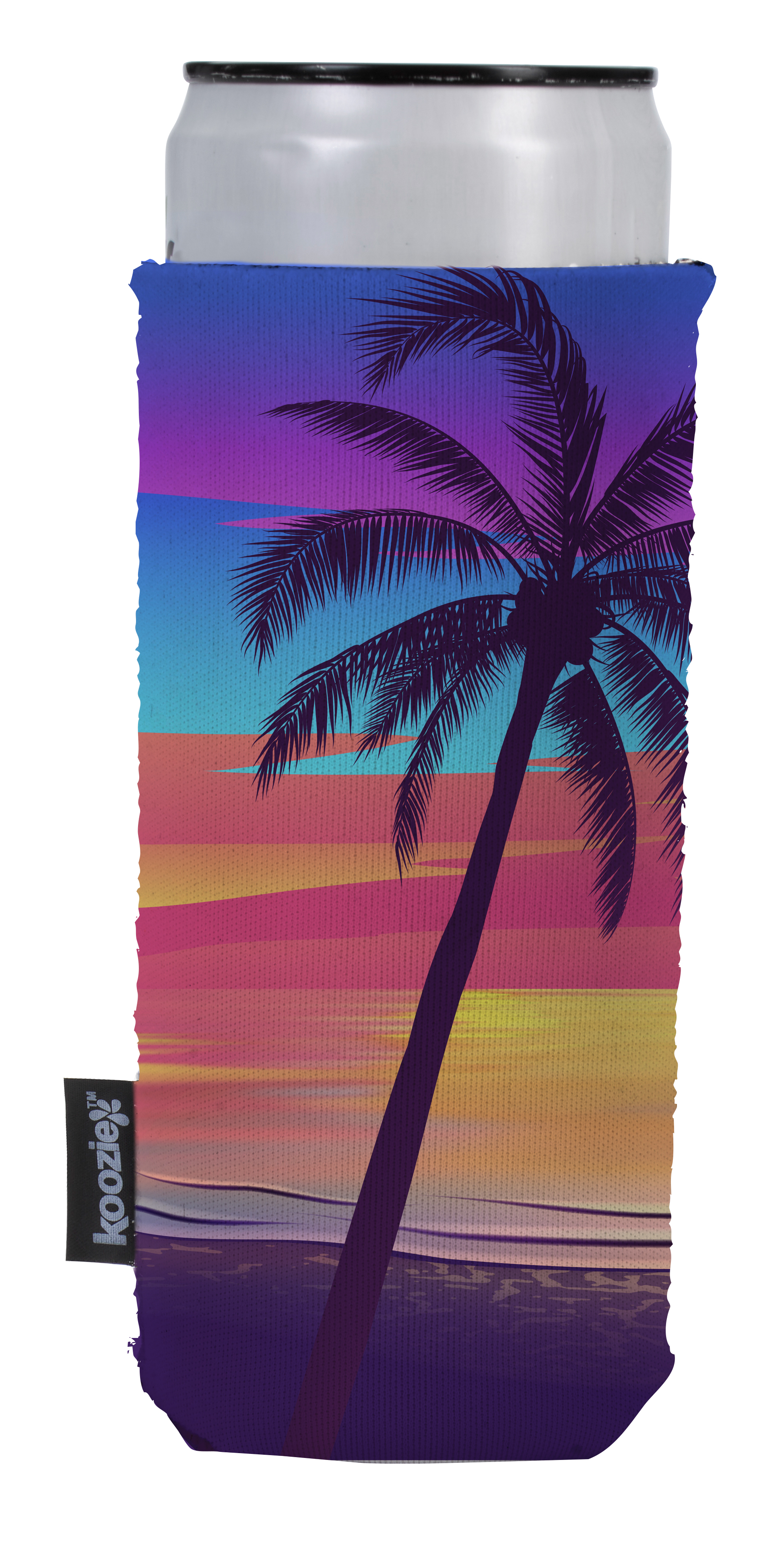 Full-Color Collapsible Slim Neoprene Can Cooler