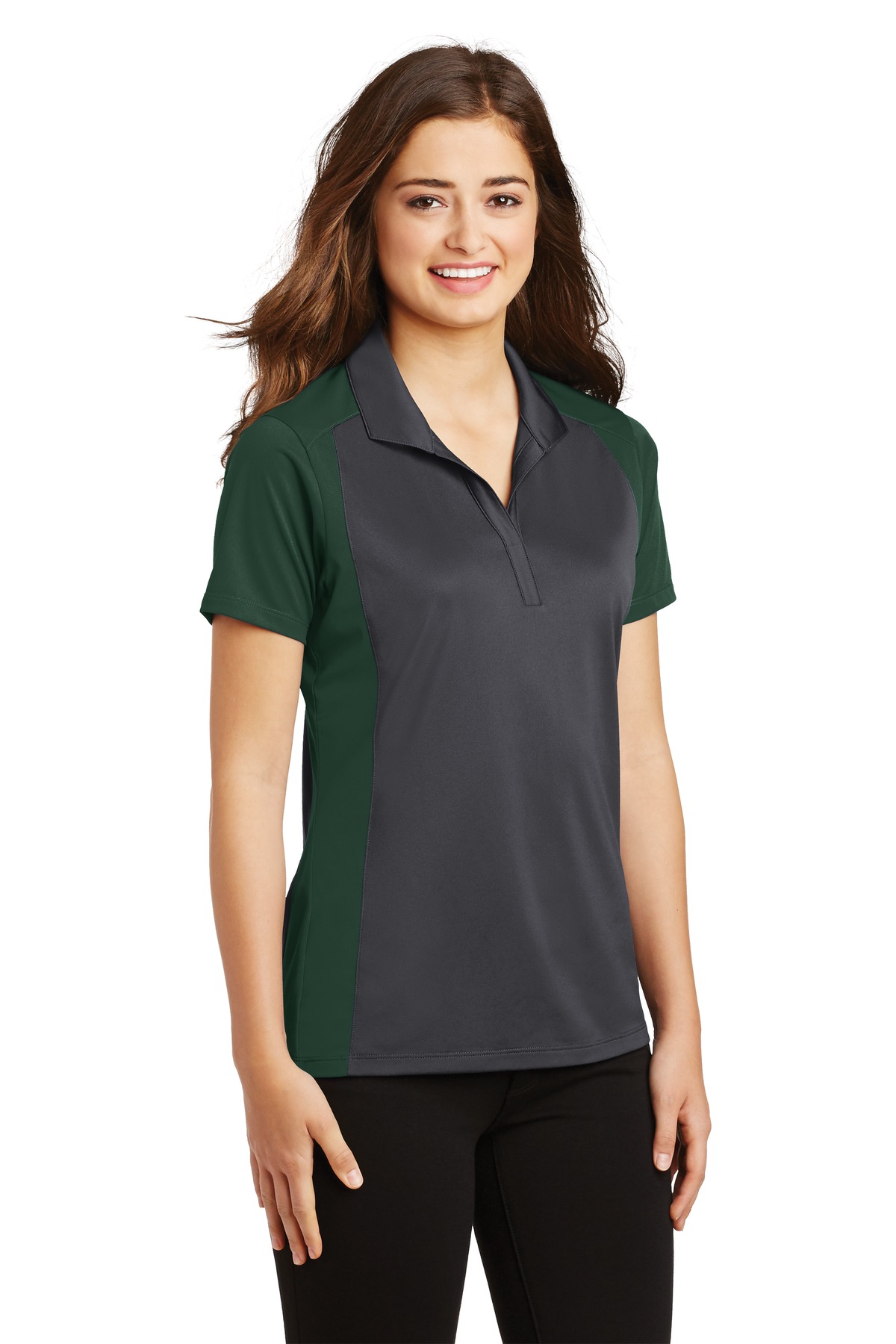 Sport-Tek Women's Colorblock Micropique Sport-Wick Polo. LST652 12