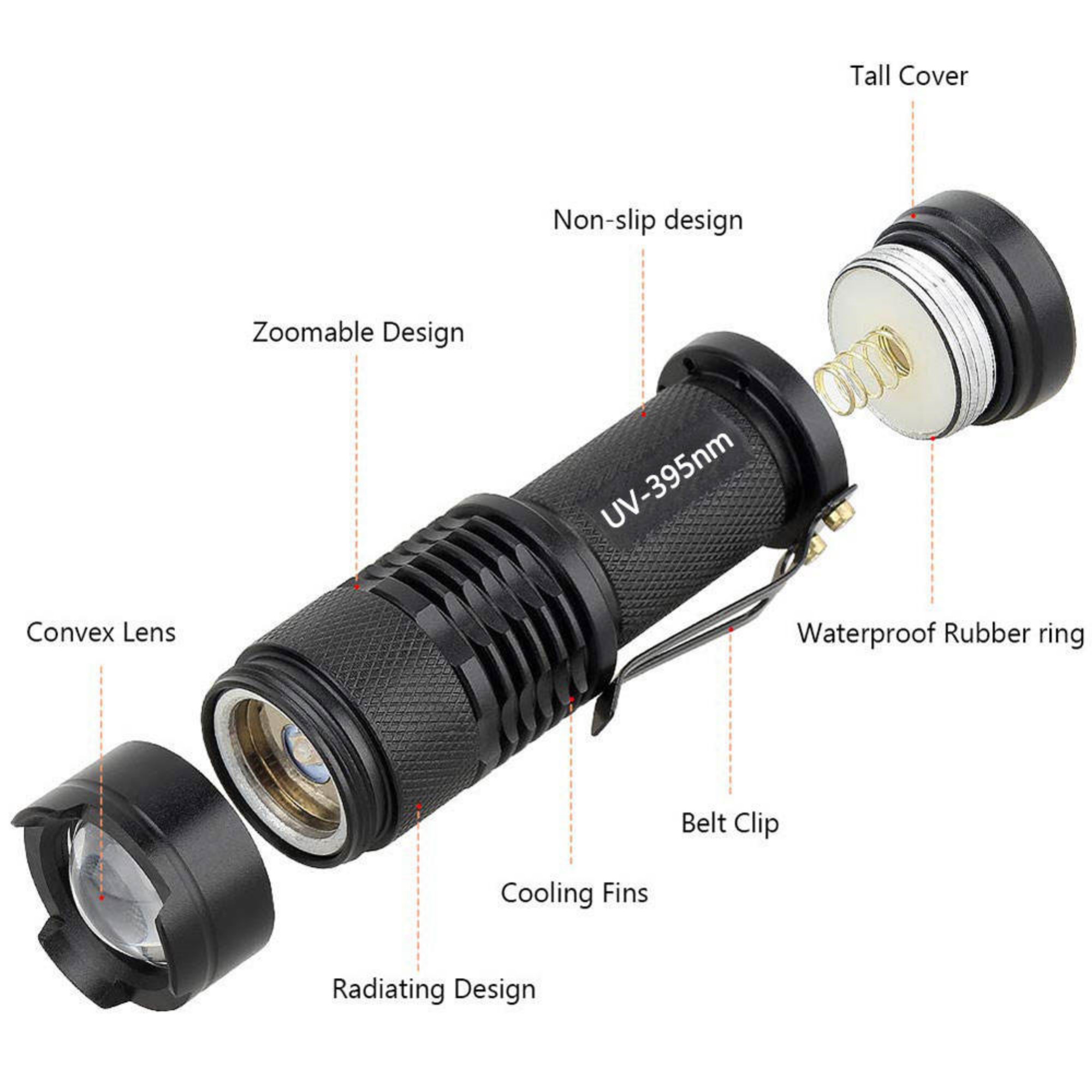 Portable Ultraviolet Flashlight MOQ20 2