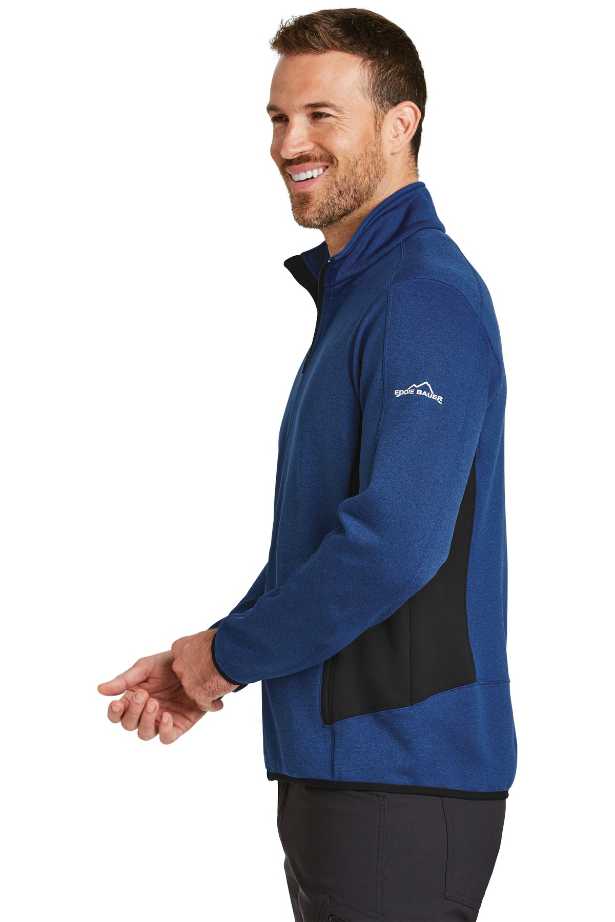 Eddie Bauer Full-Zip Heather Stretch Fleece Jacket. EB238 14