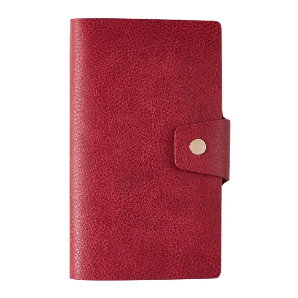 PU Leather A6 Zipper Notebook with Card Slots Dual 5