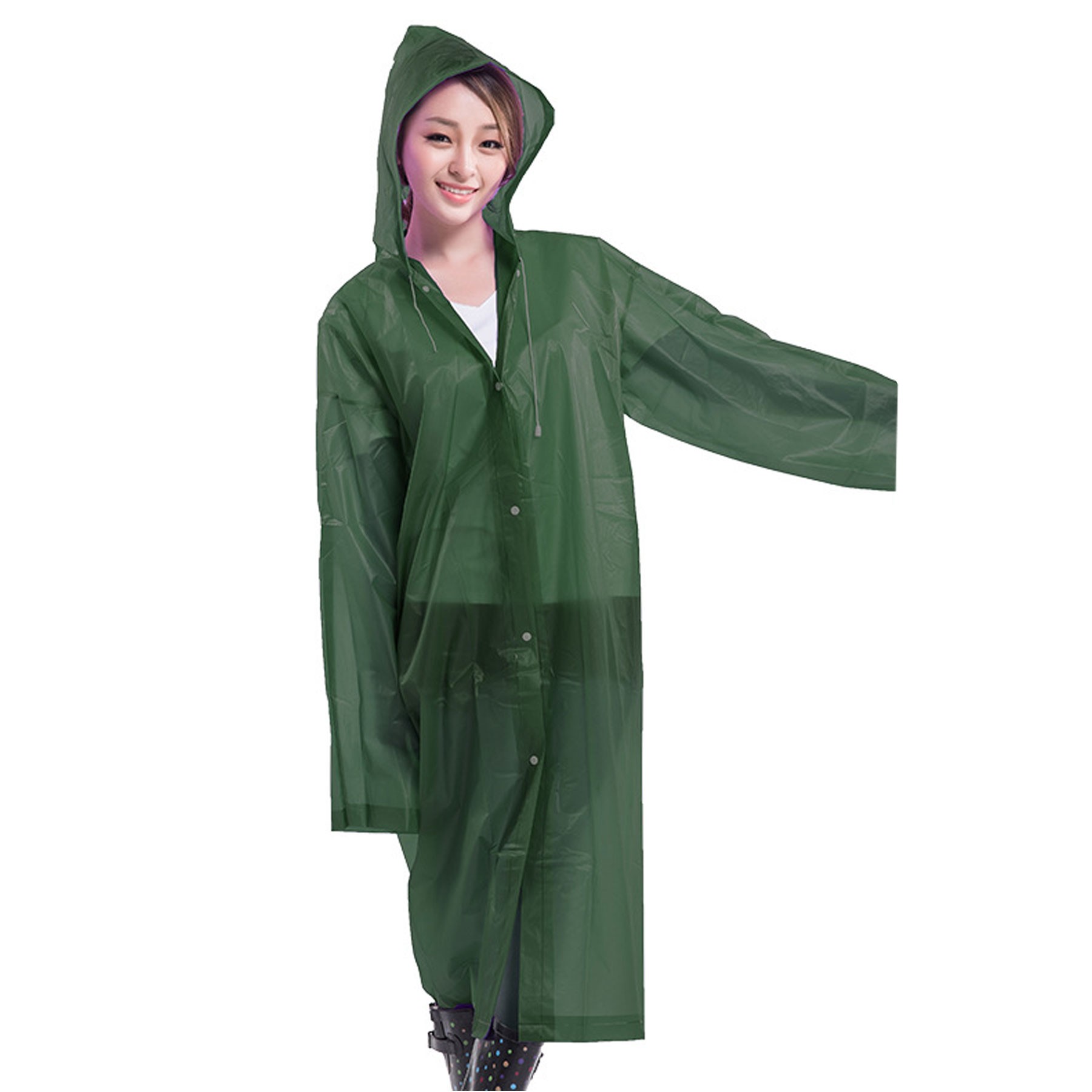EVA Rain Ponchos Reusable Raincoat 11