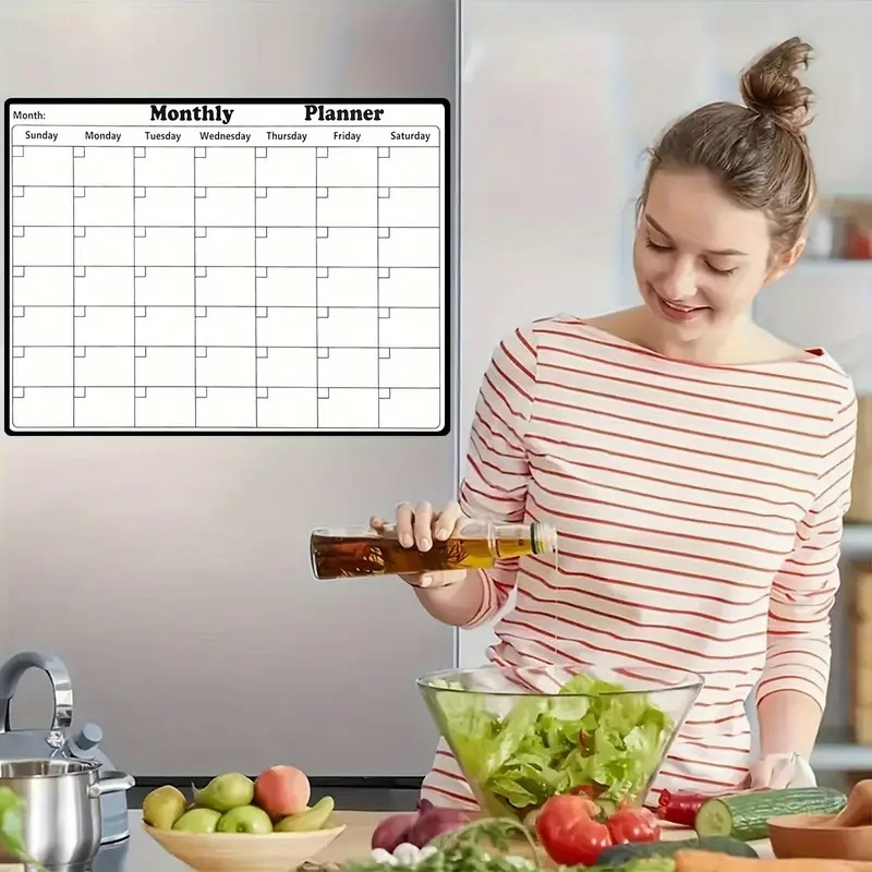 Magnetic Calendar for Refrigerator Monthly Fridge Calendar Whiteboard 5