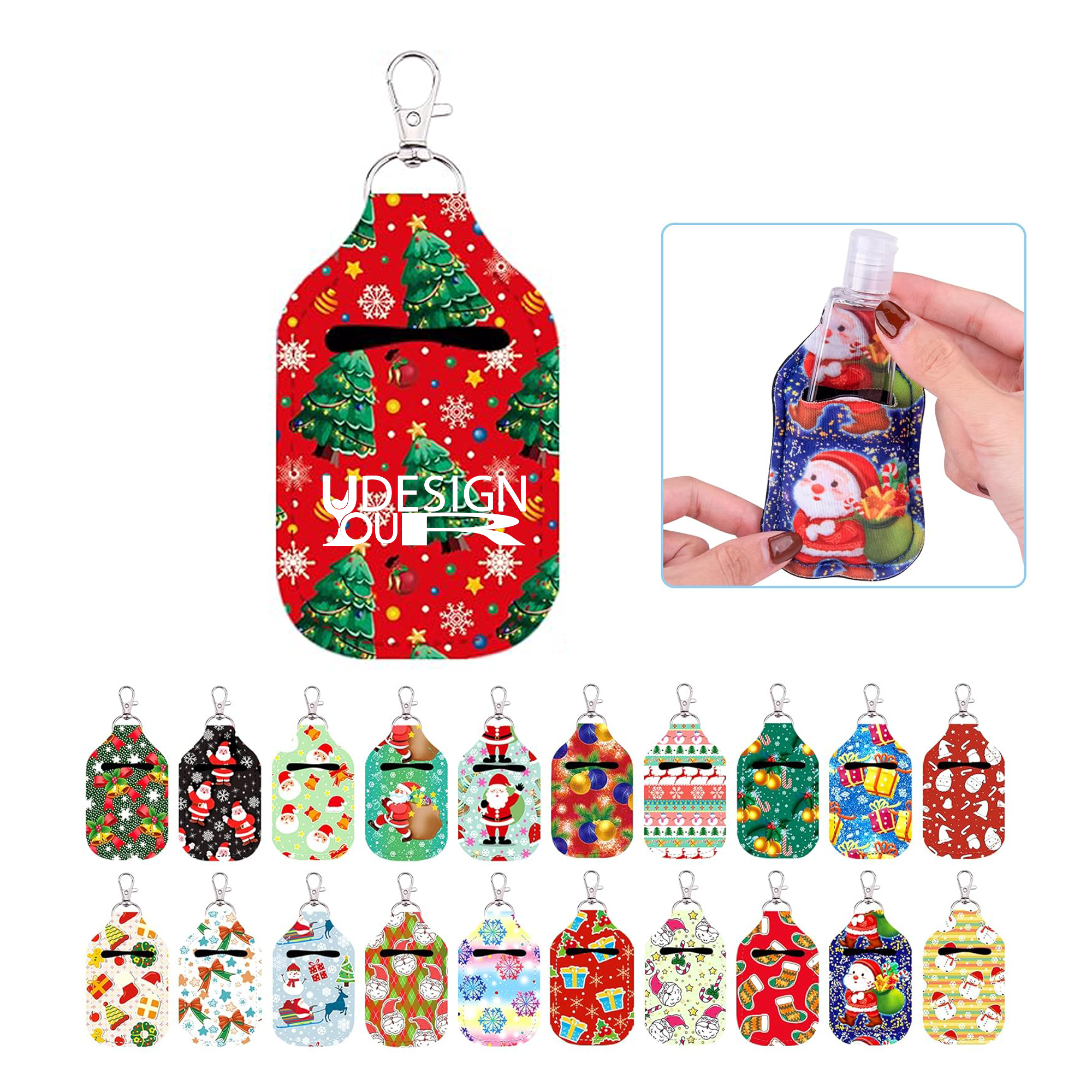 Neoprene Perfume Bottle Keychain 3