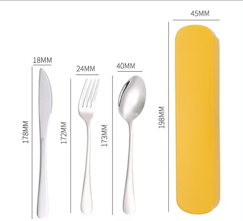 Portable Utensils Set Stainless Steel Knife Fork and Spoon 8