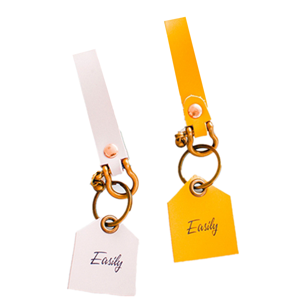Square Leather Key Ring Key Chain 2