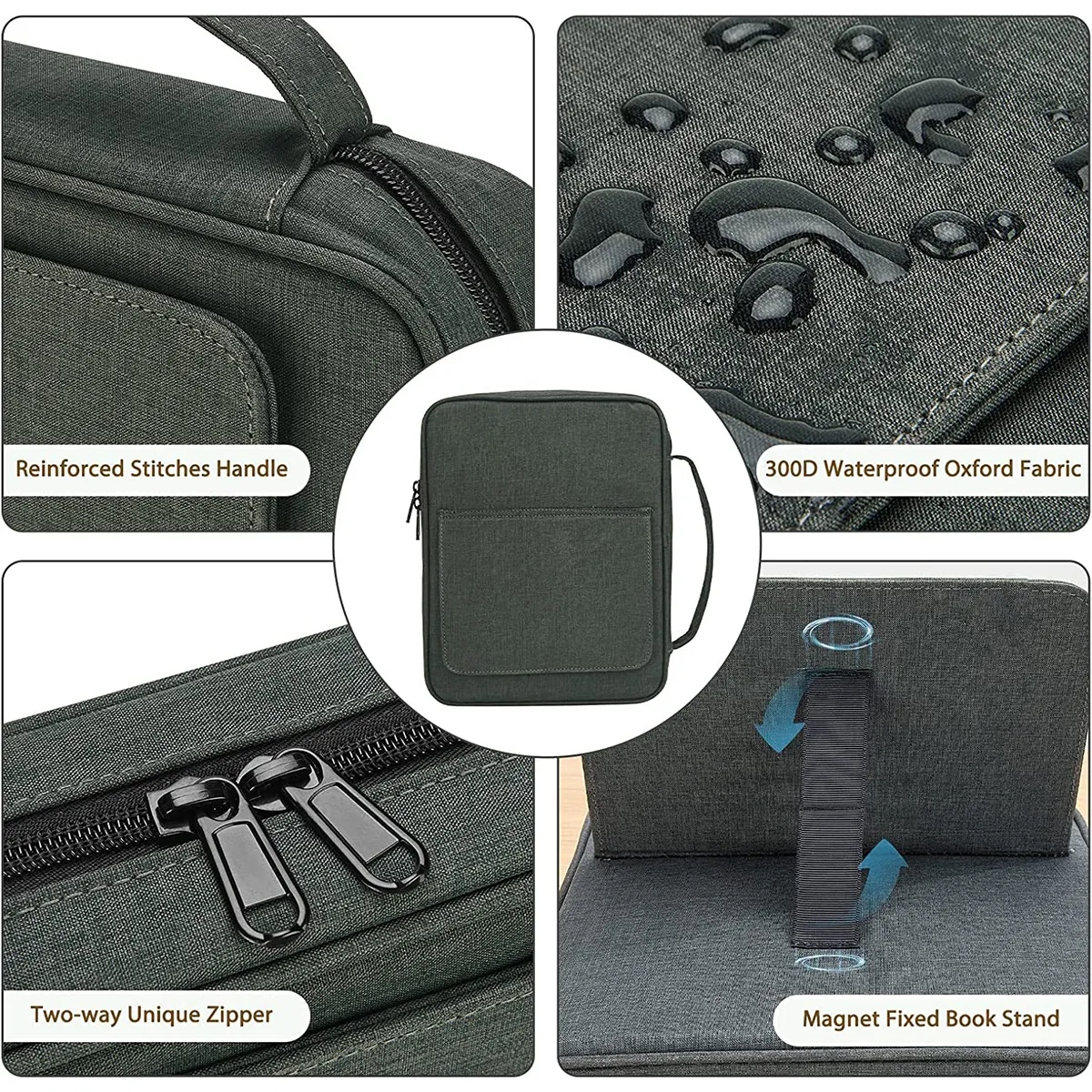 Bible Covers  Case Carrying Church Bag with Book Stand 2