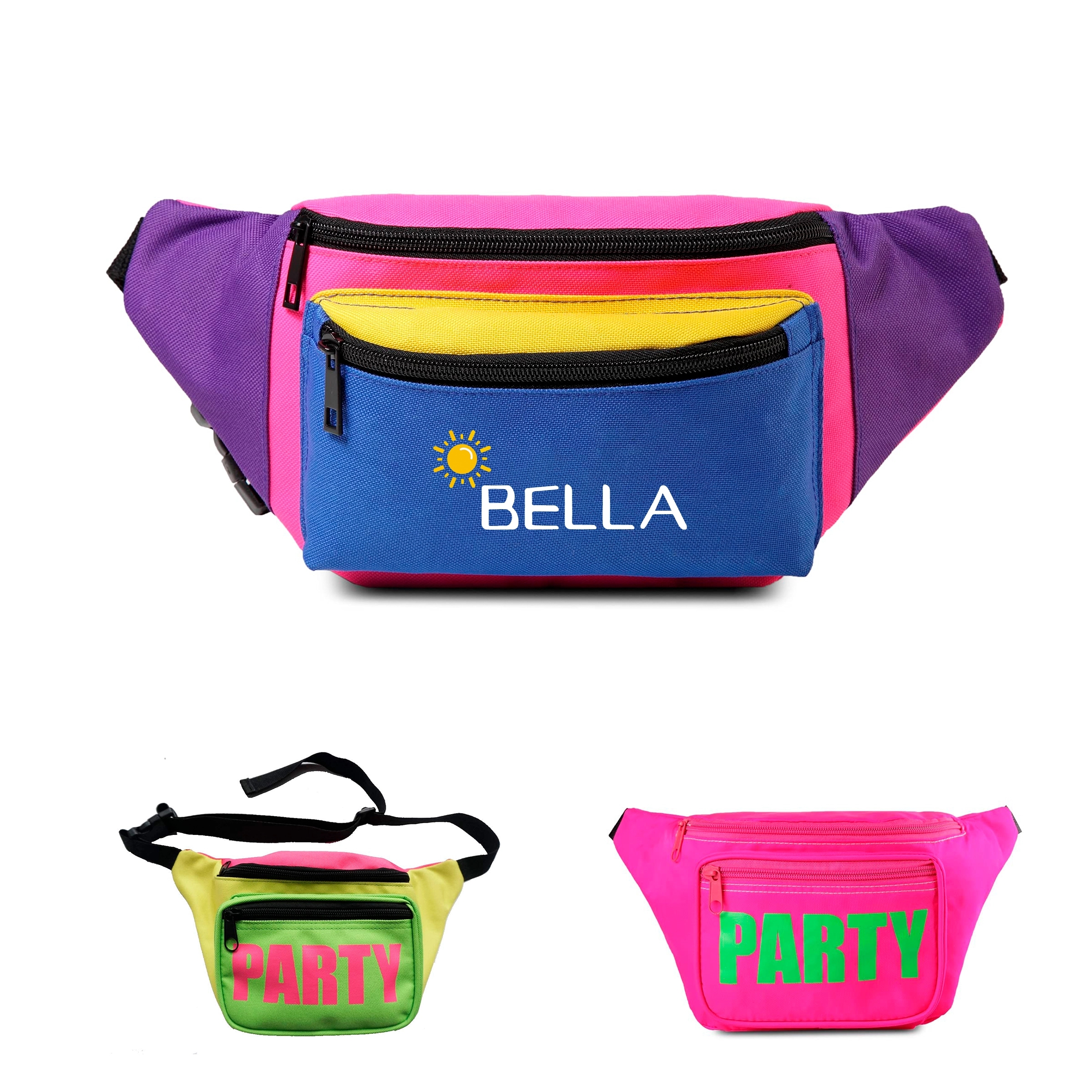 Neon Waist Fanny Pack For 80S Costumes 8