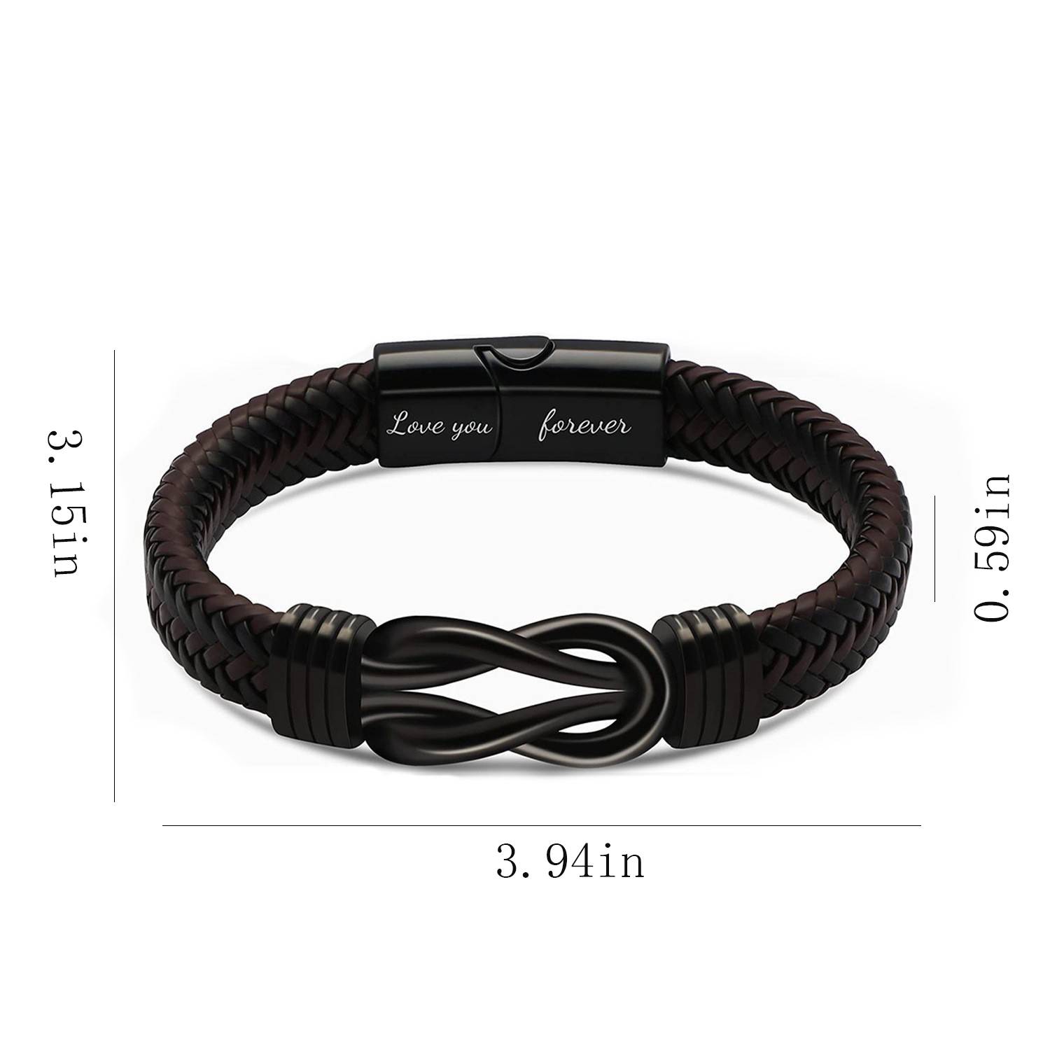 Handwoven Magnetic Buckle PU Leather Bracelet 2