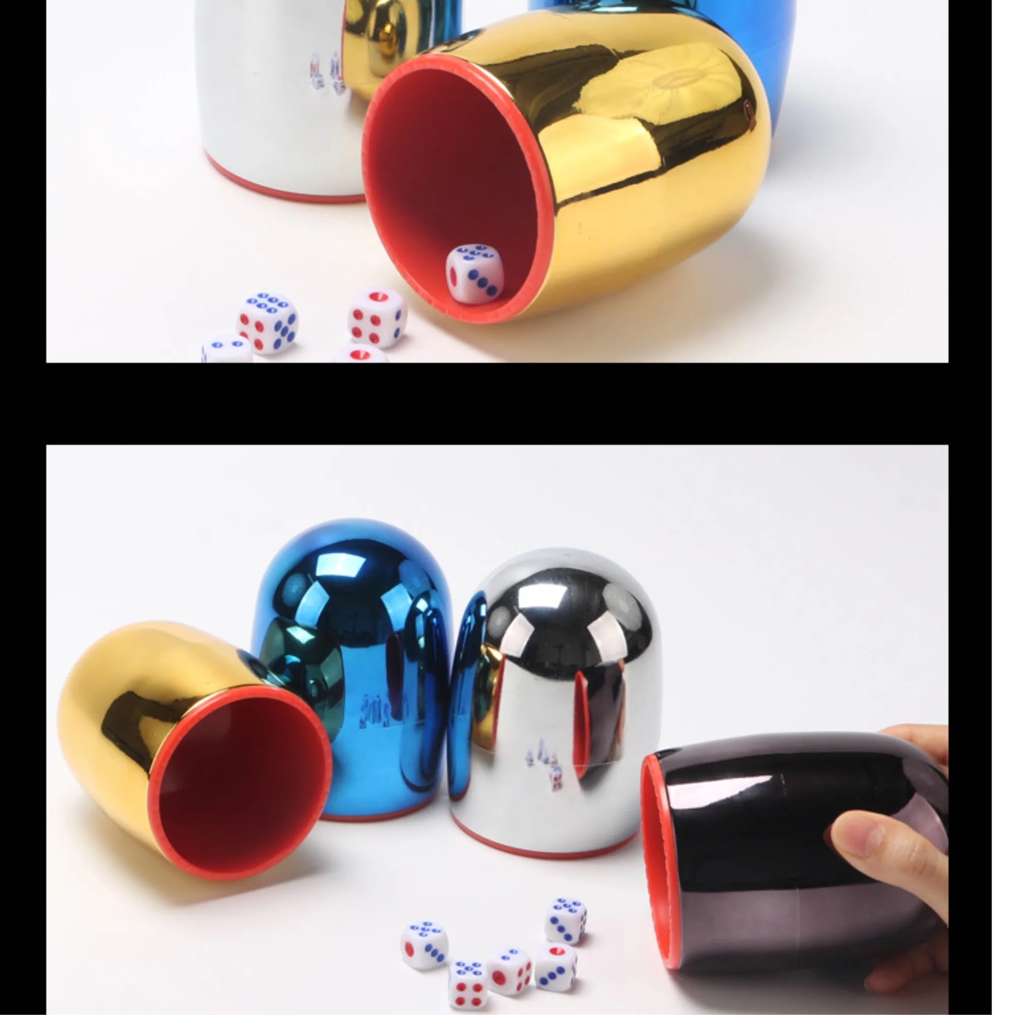 Plastic Dice Cup Set For Bar Entertainment Game 4
