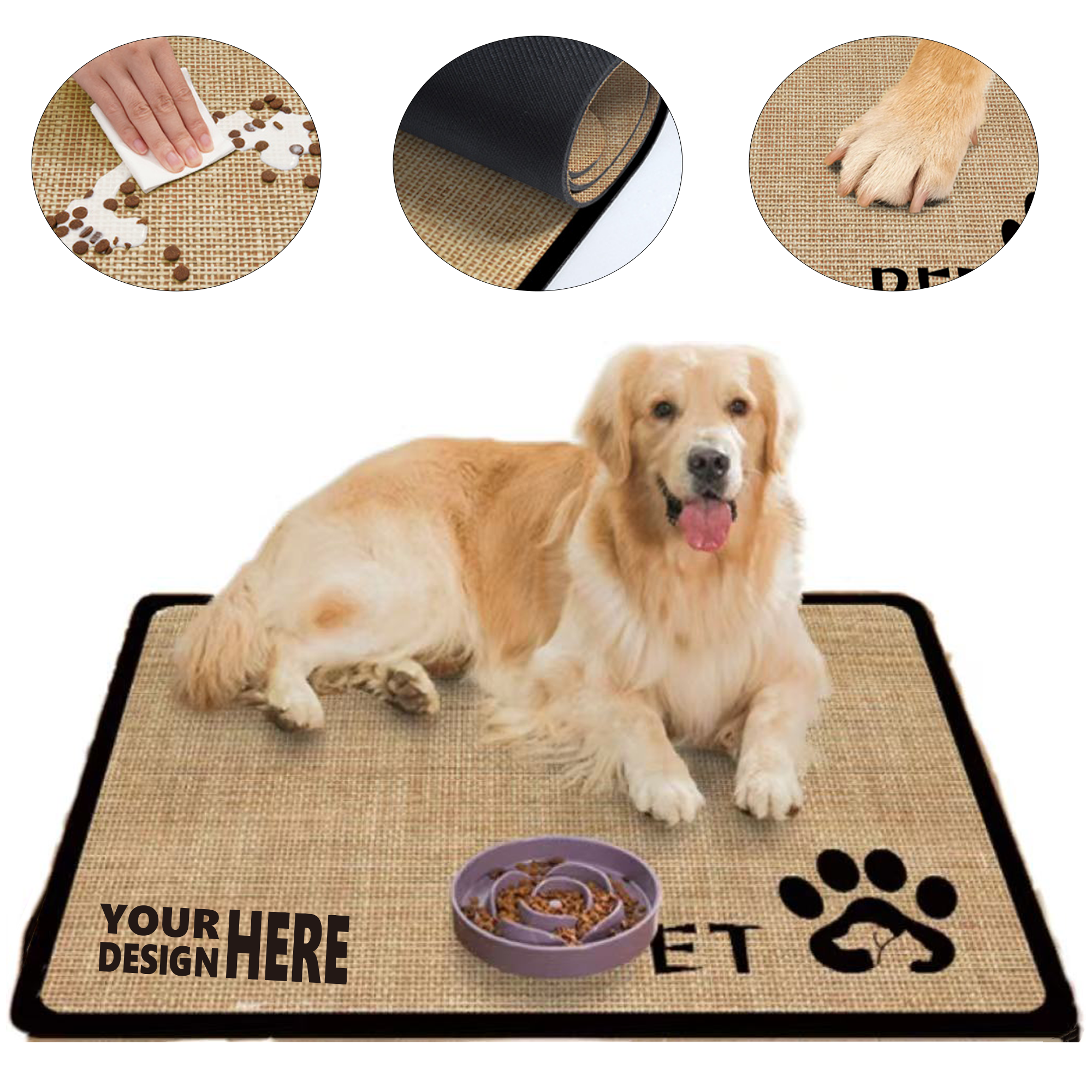Quick-Dry Pet Feeding Mat 3