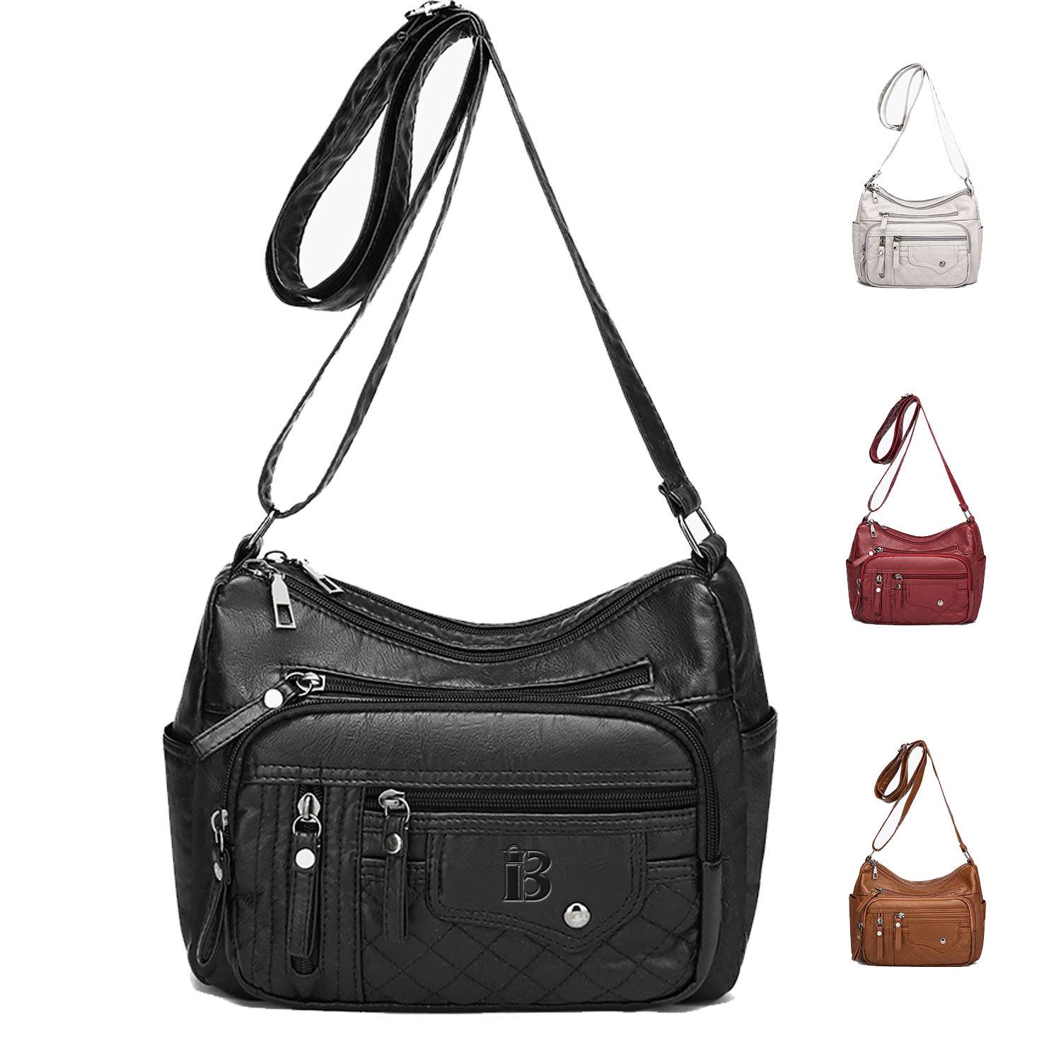Fashion Multi Zipper Crossbody Bag 7