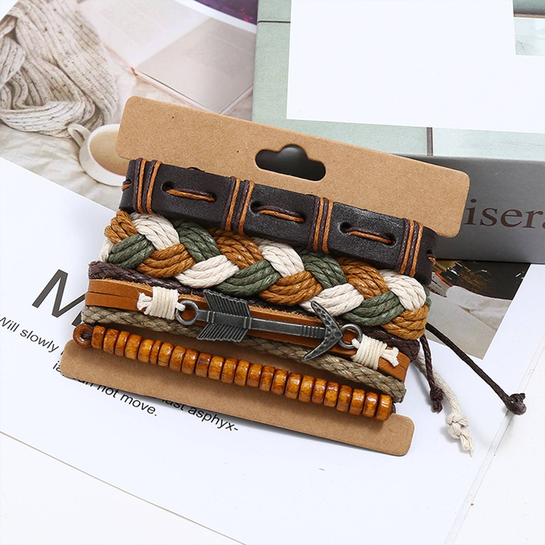 Jute Simple vintage woven bracelet 5