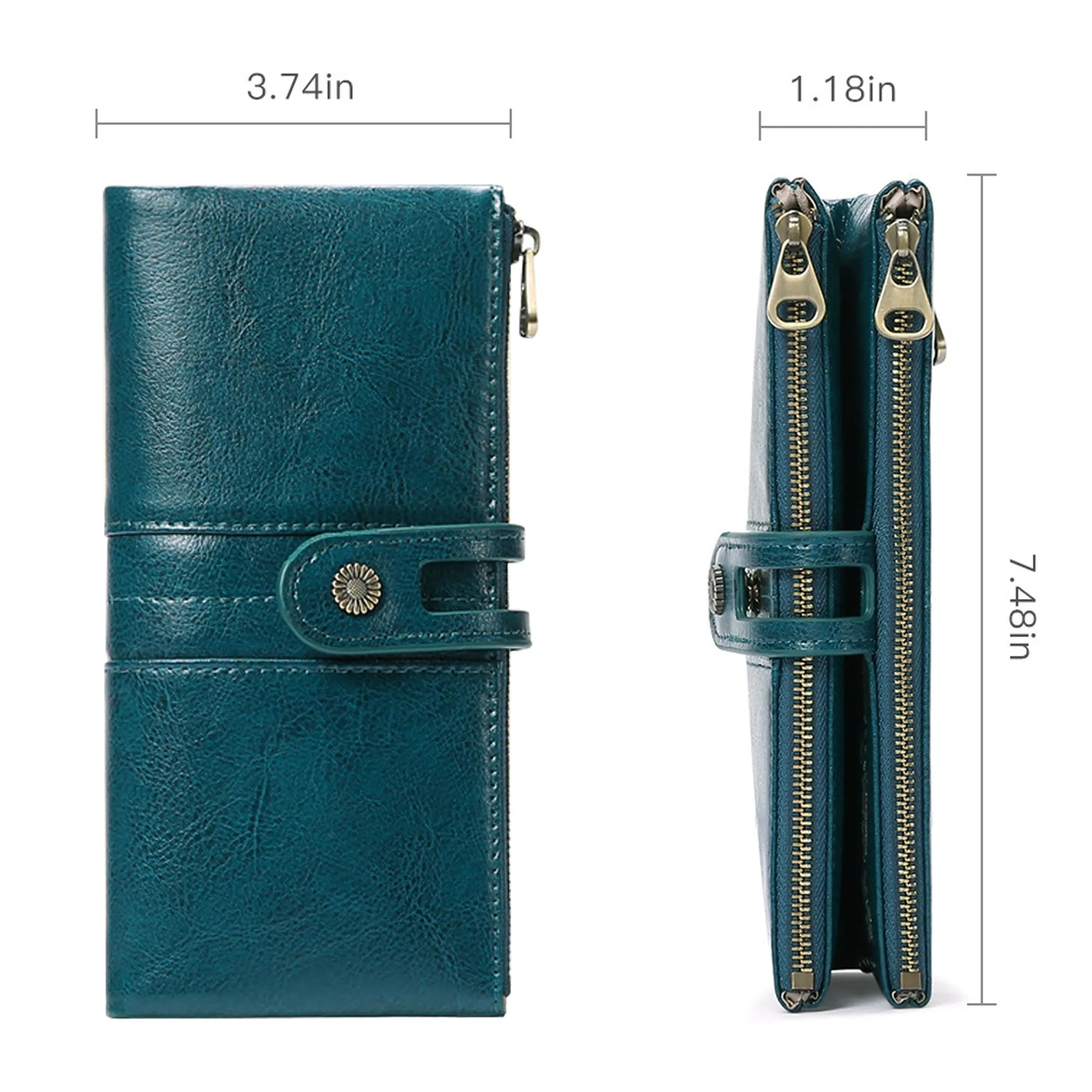 Leather Ladies Wallet with RFID Protection 4