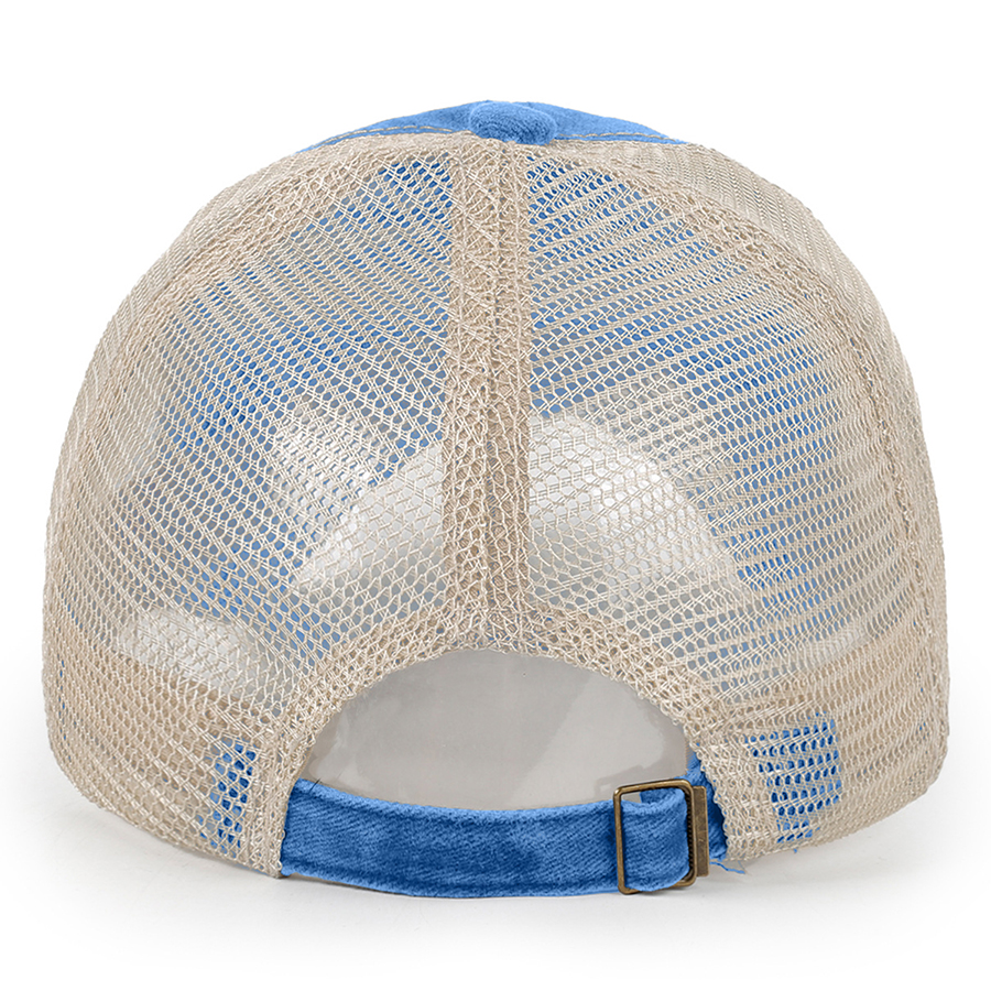 Stock 2-Tone Washed Cotton 6-Panel Trucker Cap 41