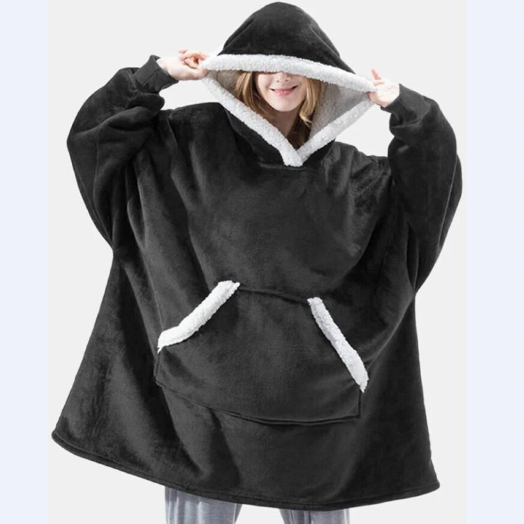 Oversized Wearable Blanket, custom hoodie or sweatshirt with logo imprint 2