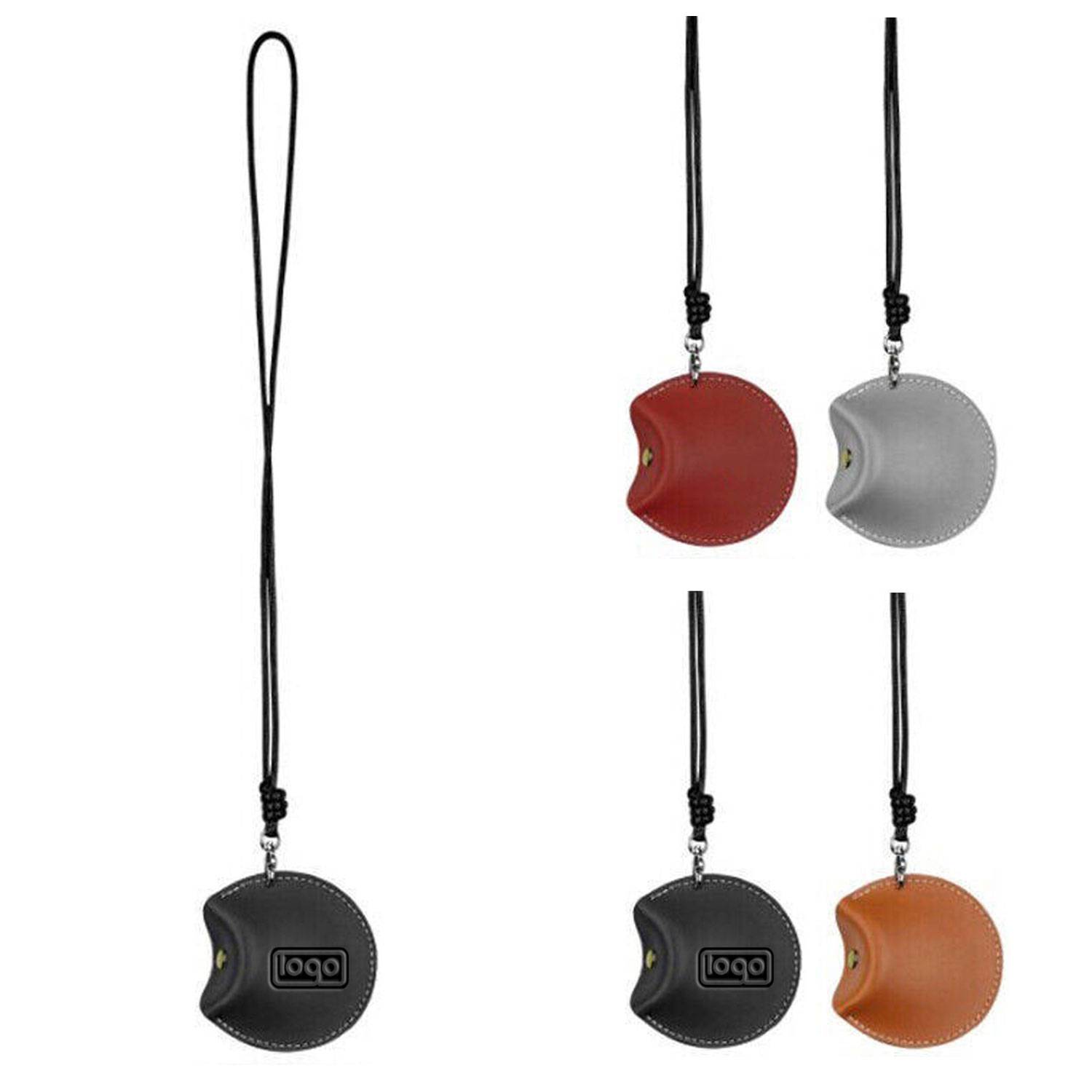 PU Leather Earphone Carrying Case w/ Lanyard 1