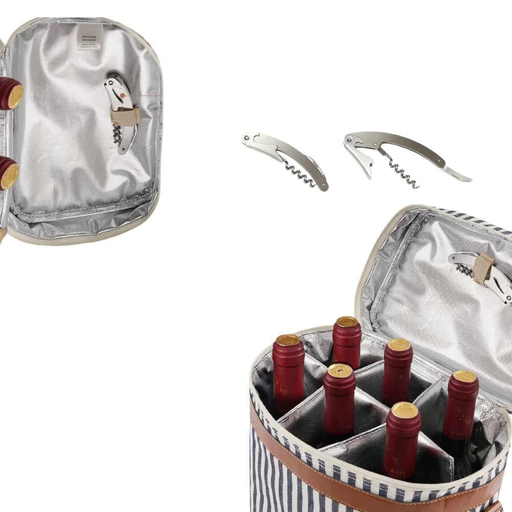 6-Bottle Insulated Wine Tote Carrier 7