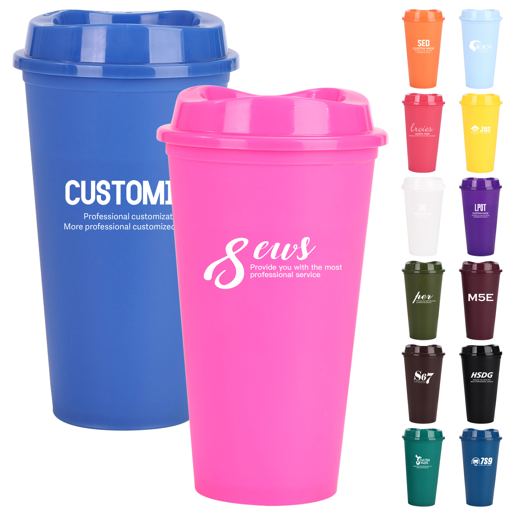 Plastic Coffee Cup With Lid 13