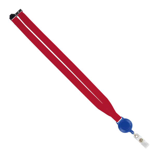 IMPORT 3/4" Polyester Lanyard with Retractable Badge Reel and IPH7 back of neck convenience release. 181