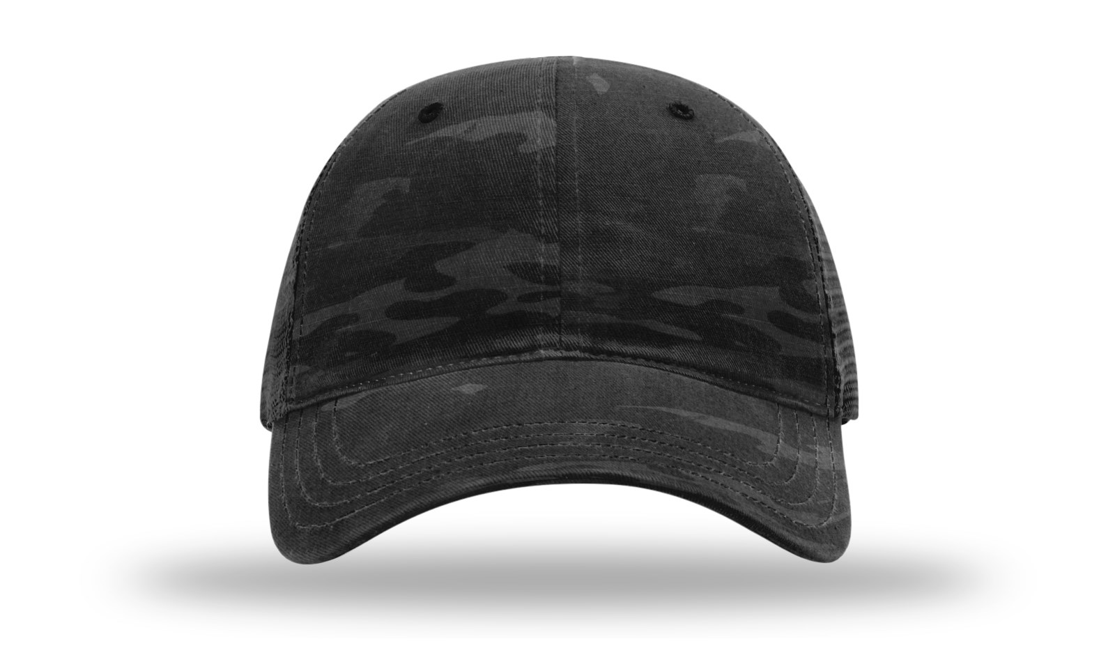 Richardson 112PT 6-Panel Printed Tactical Snapback Trucker Hat w/ Leatherette Patches or Embroidery 26