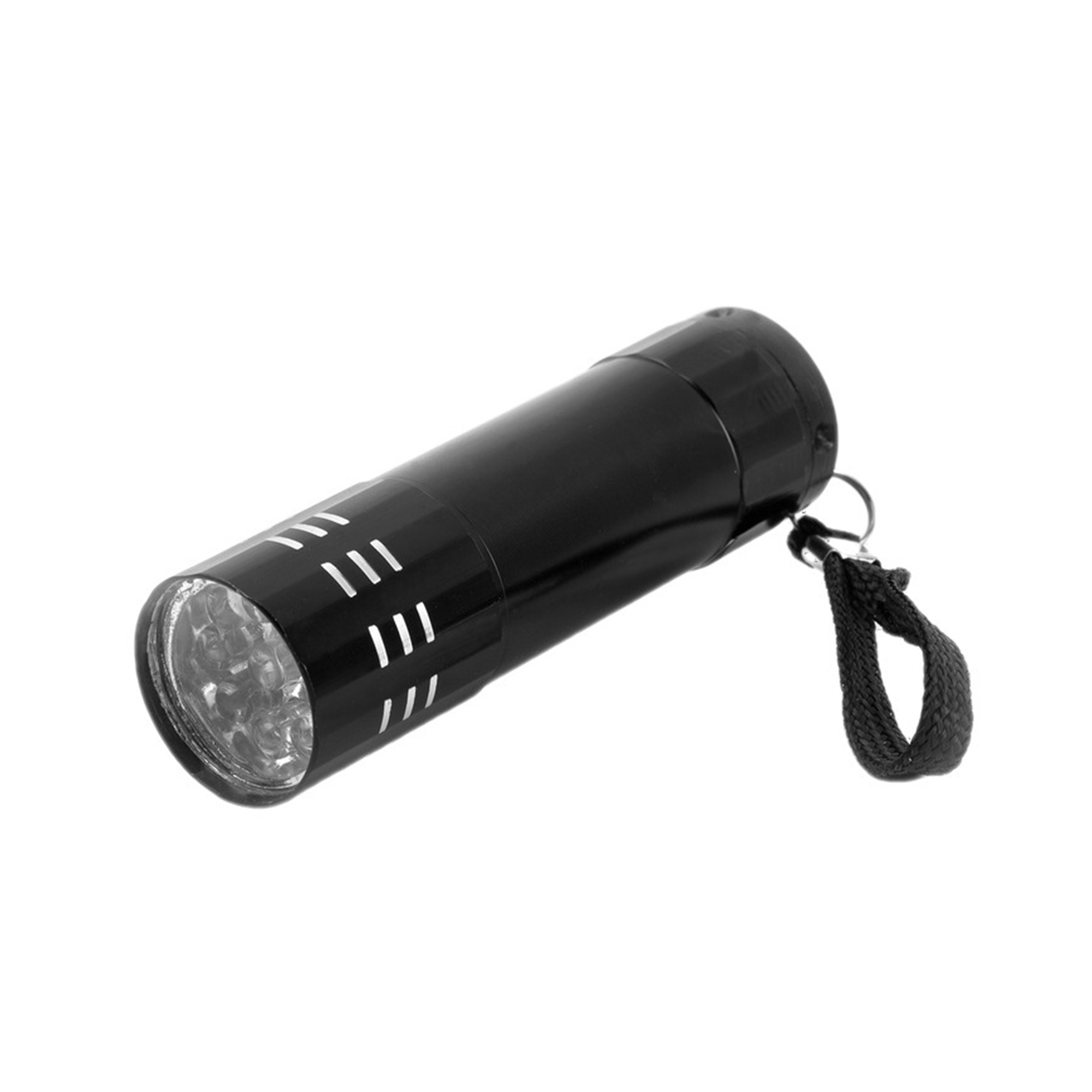 Aluminum Alloy Flashlight With Nine Led And Strap 3.2" 3