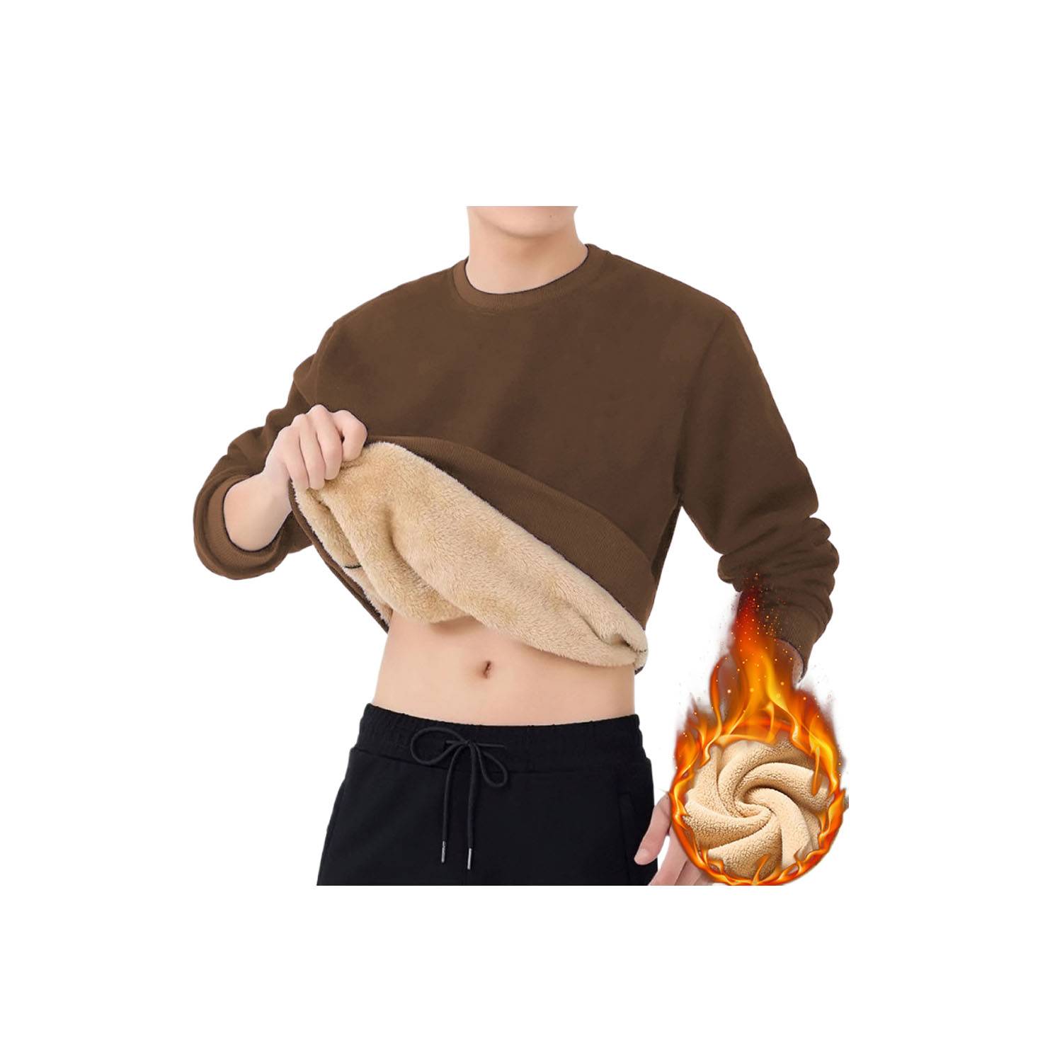 Winter Warm Soft Cozy Fleece Sweatshirt 7