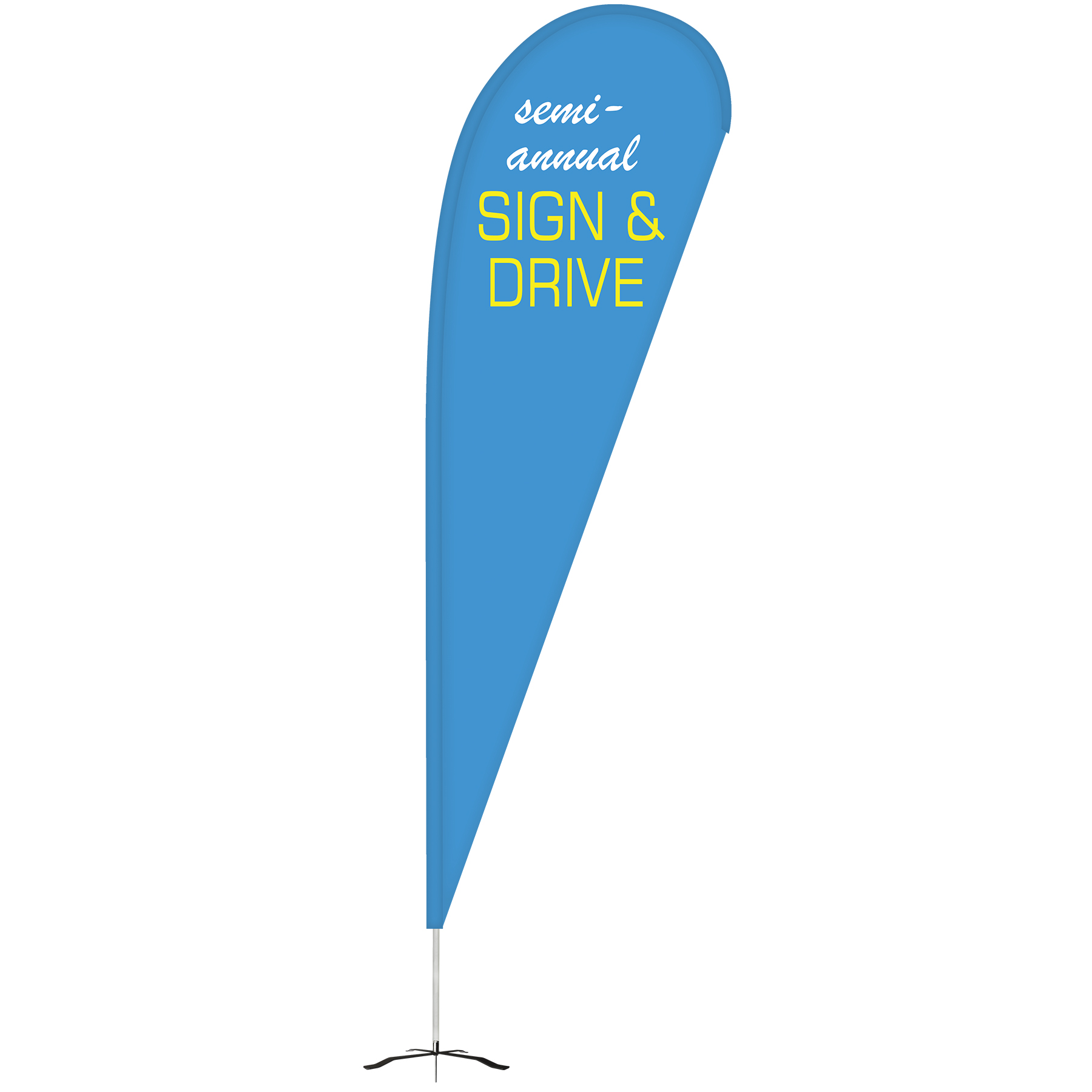 10' Double Sided Teardrop Banner w/ Premium Hardware & Cross Base 8