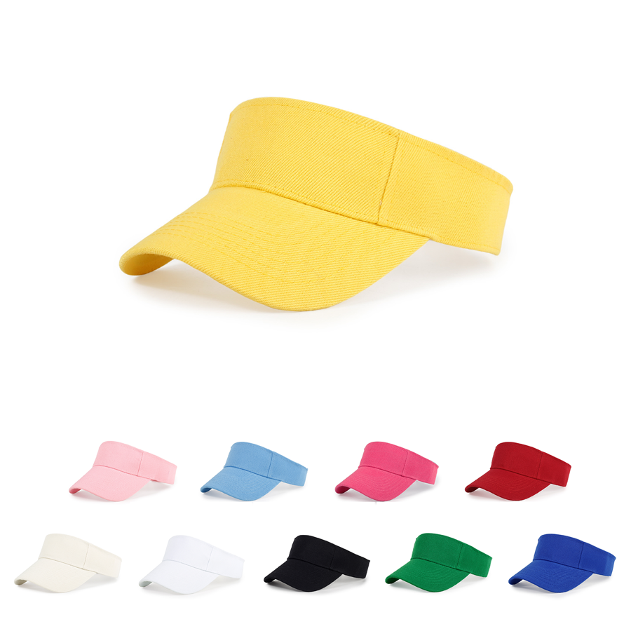Kids' Stock Solid Color Polyester Visor - Sports Style 15