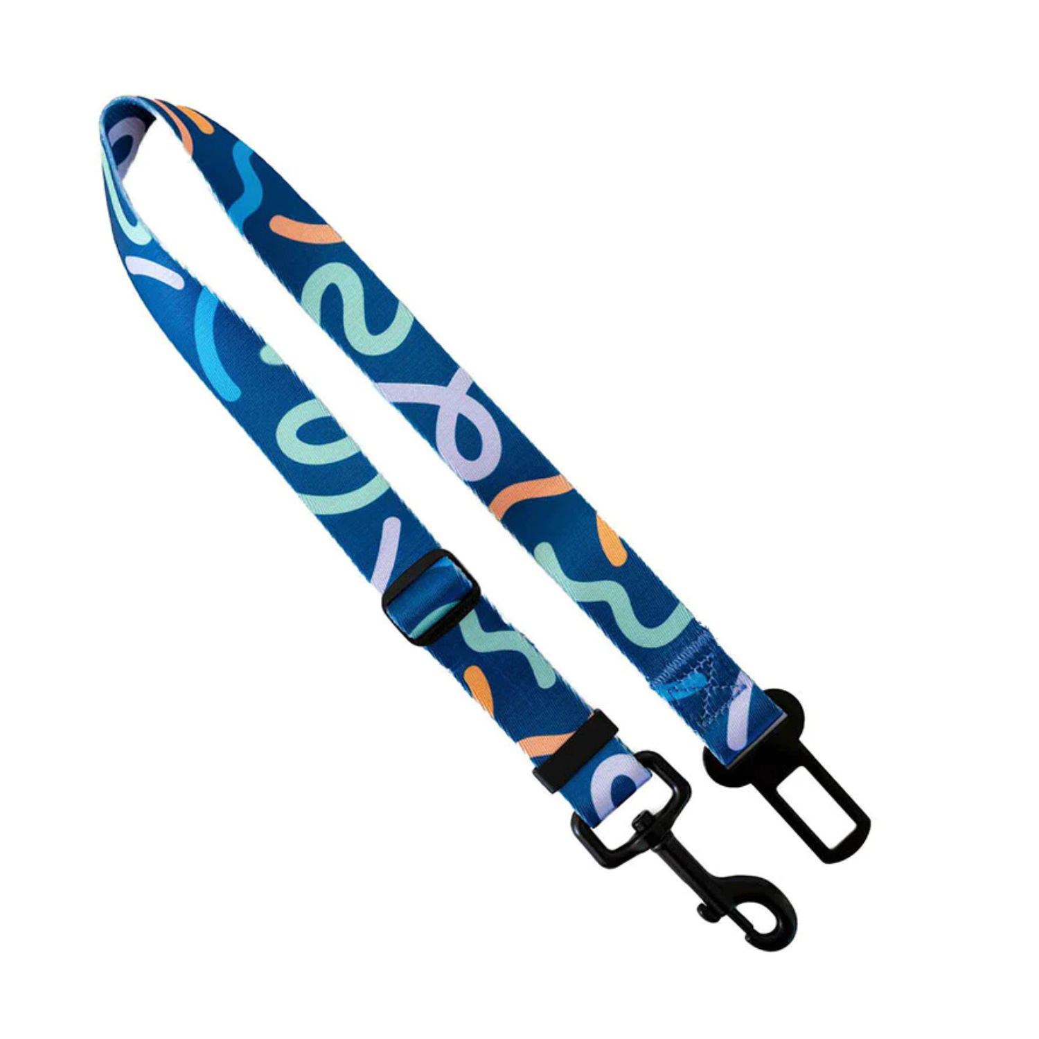 1"W x 24"L Adjustable Pet Safety Sublimation Polyester Seatbelt Leash 2