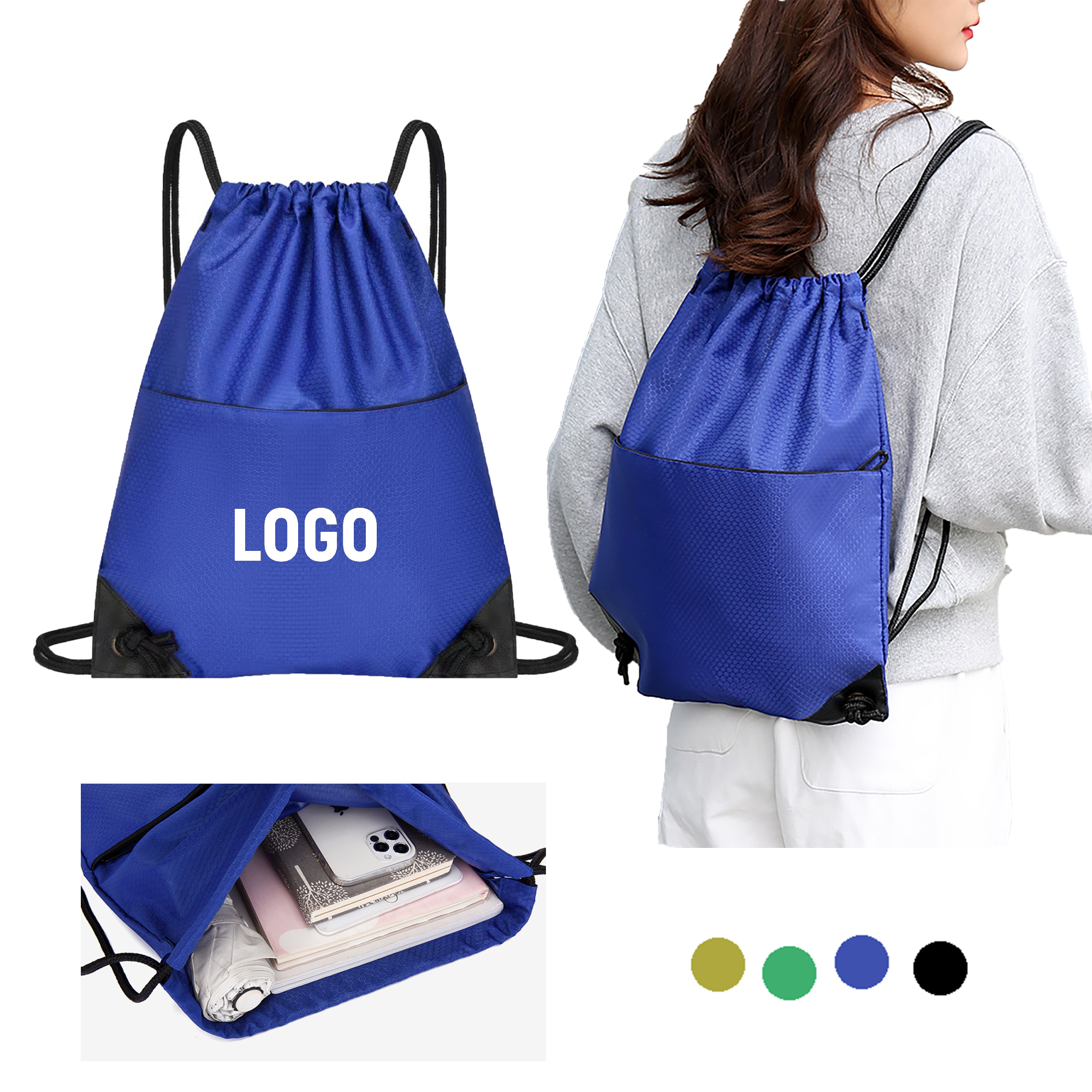 Drawstring Backpack Water Resistant 6