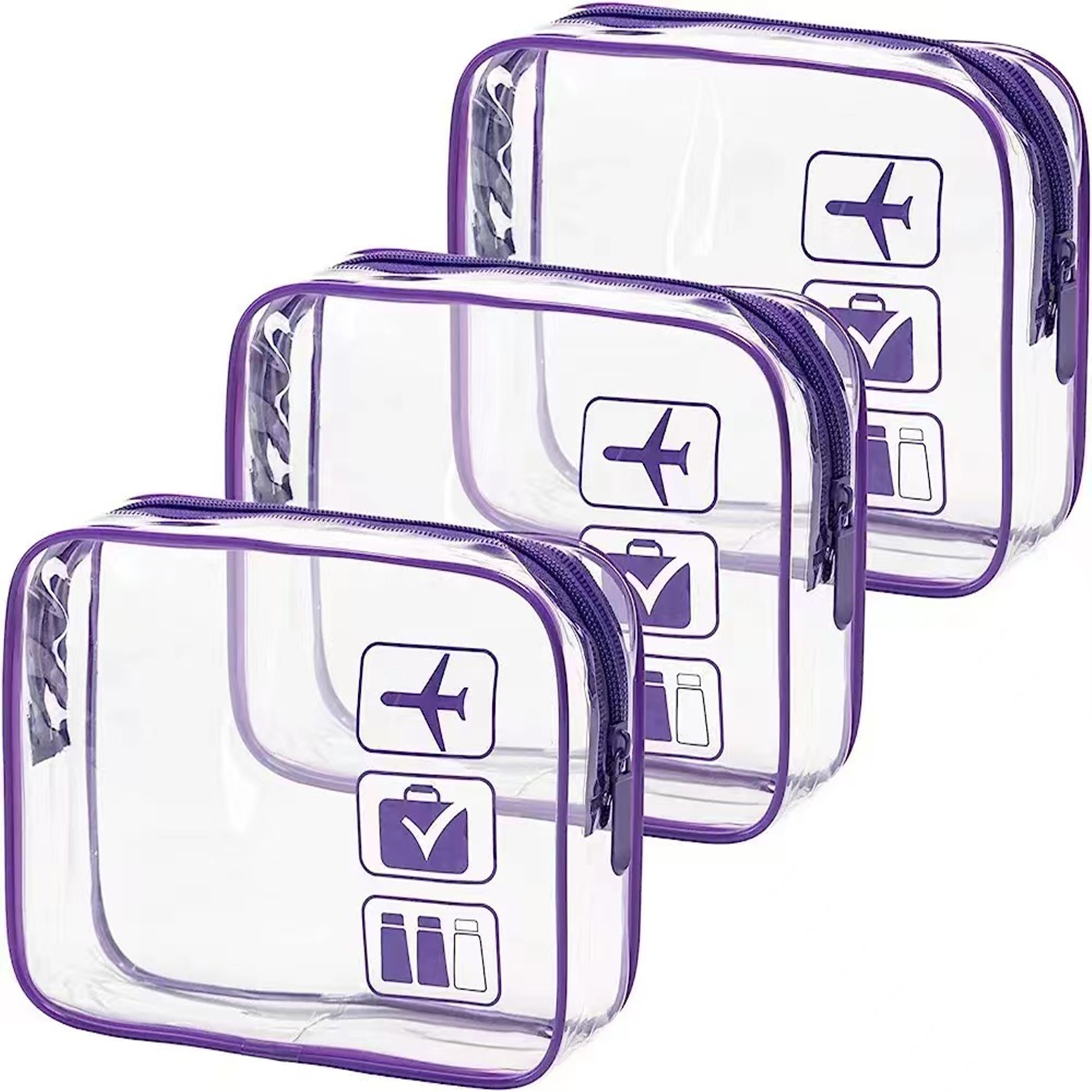 Clear Travel Toiletry Bag Wih Zippers 4
