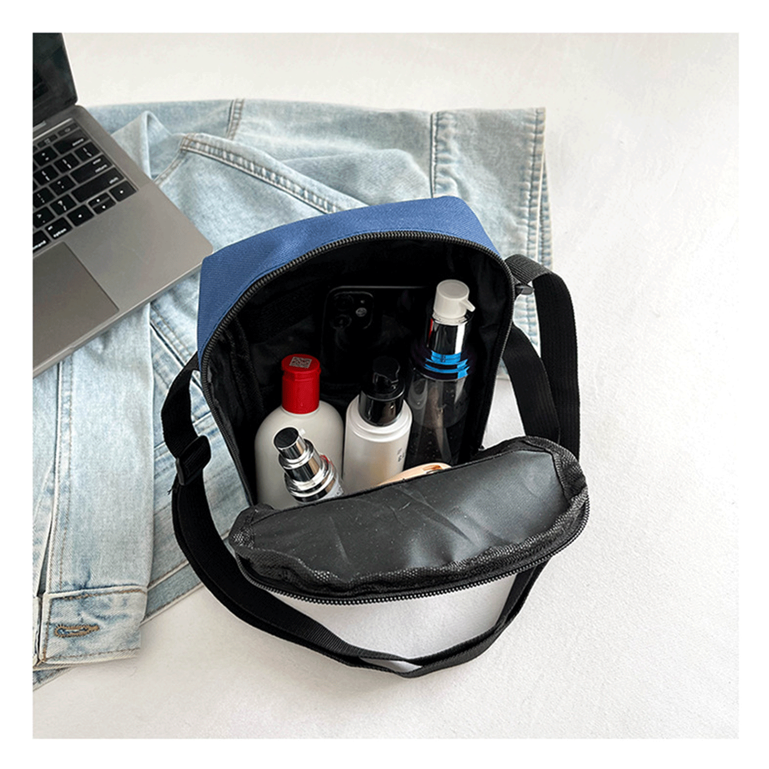 Stylish Durable Polyester Crossbody Bag W/ Key Fob 2
