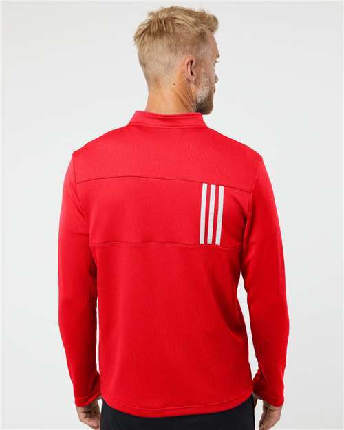 Men's 3-Stripes Double-Knit Quarter-Zip Pullover - A482 39