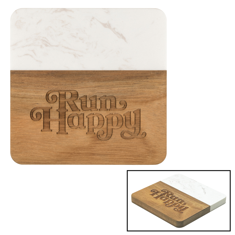 Acacia & Slate Square Coaster 1