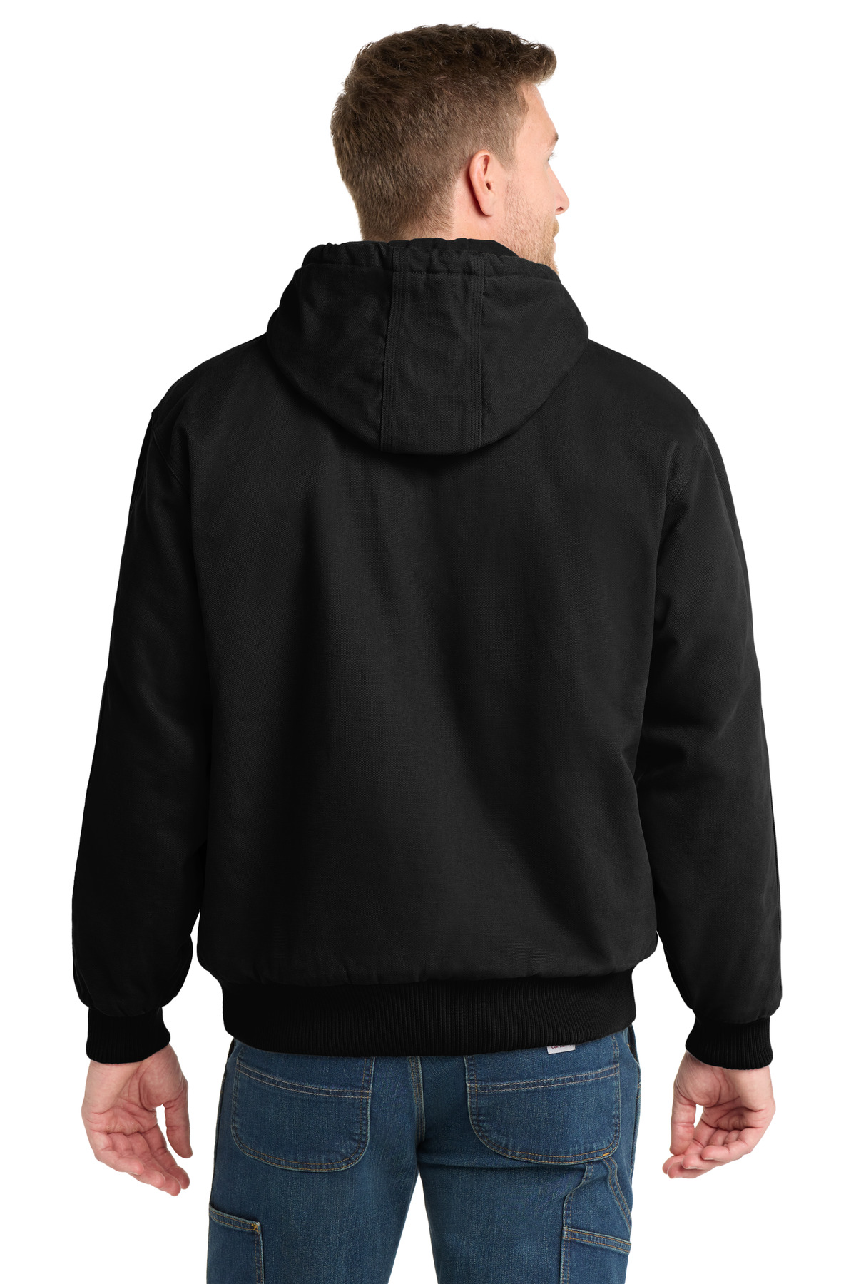 CornerStone Washed Duck Cloth Insulated Hooded Work Jacket. CSJ41 1