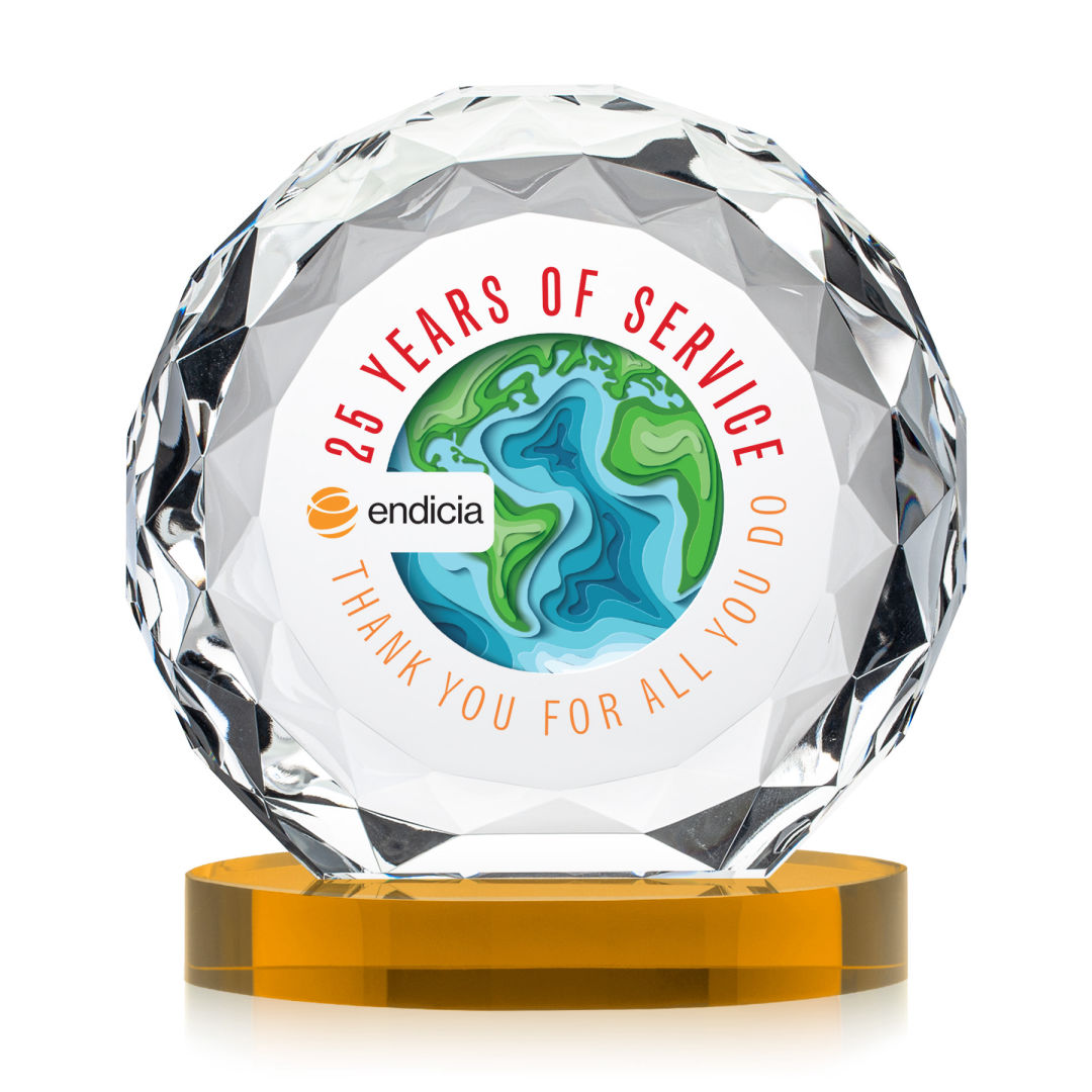 Seville VividPrint™ Award on Alberton Base - Amber 10