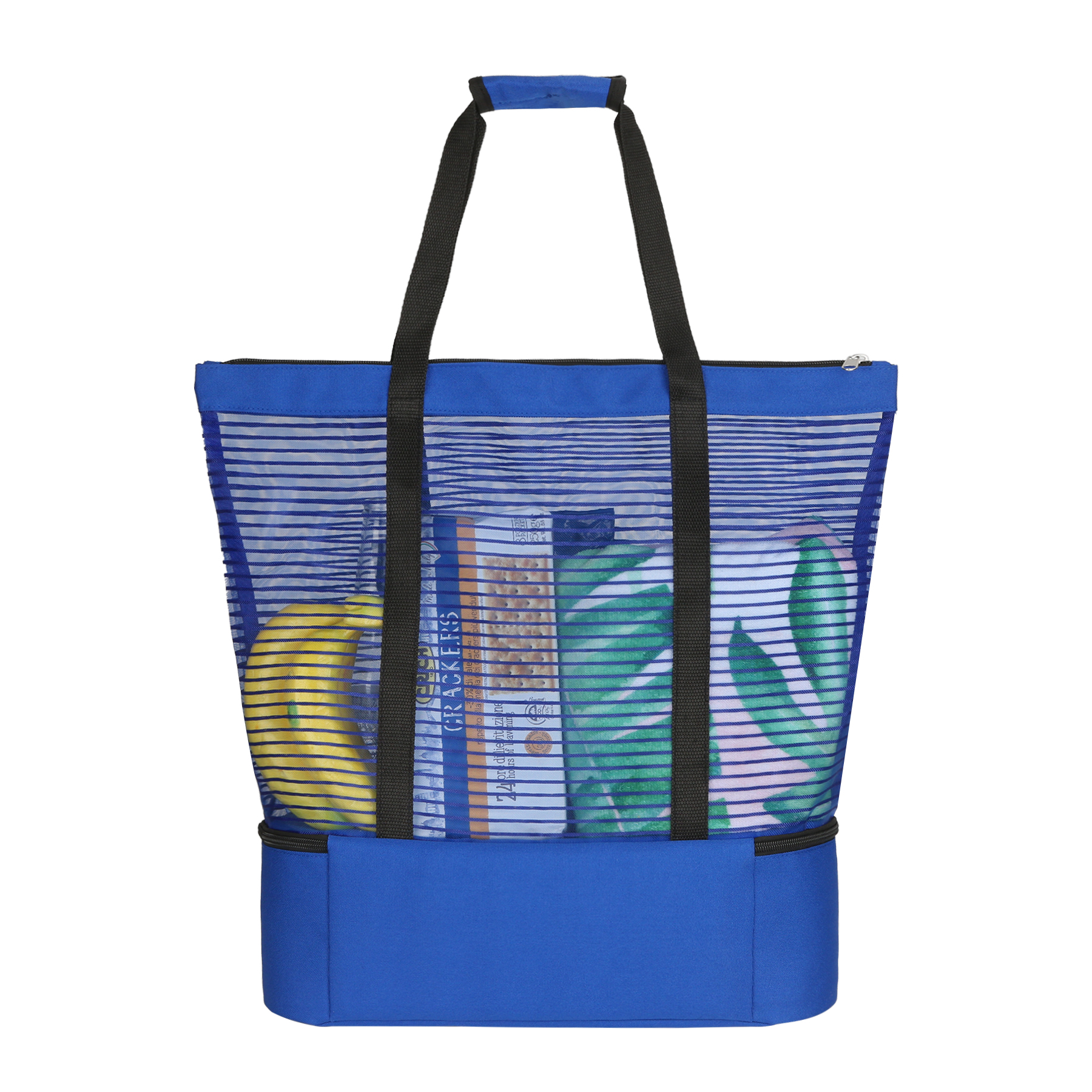Versatile 10-Can Insulated Mesh Beach Tote Cooler 8