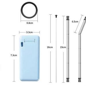 Reusable Stainless Steel Folding Straw 1
