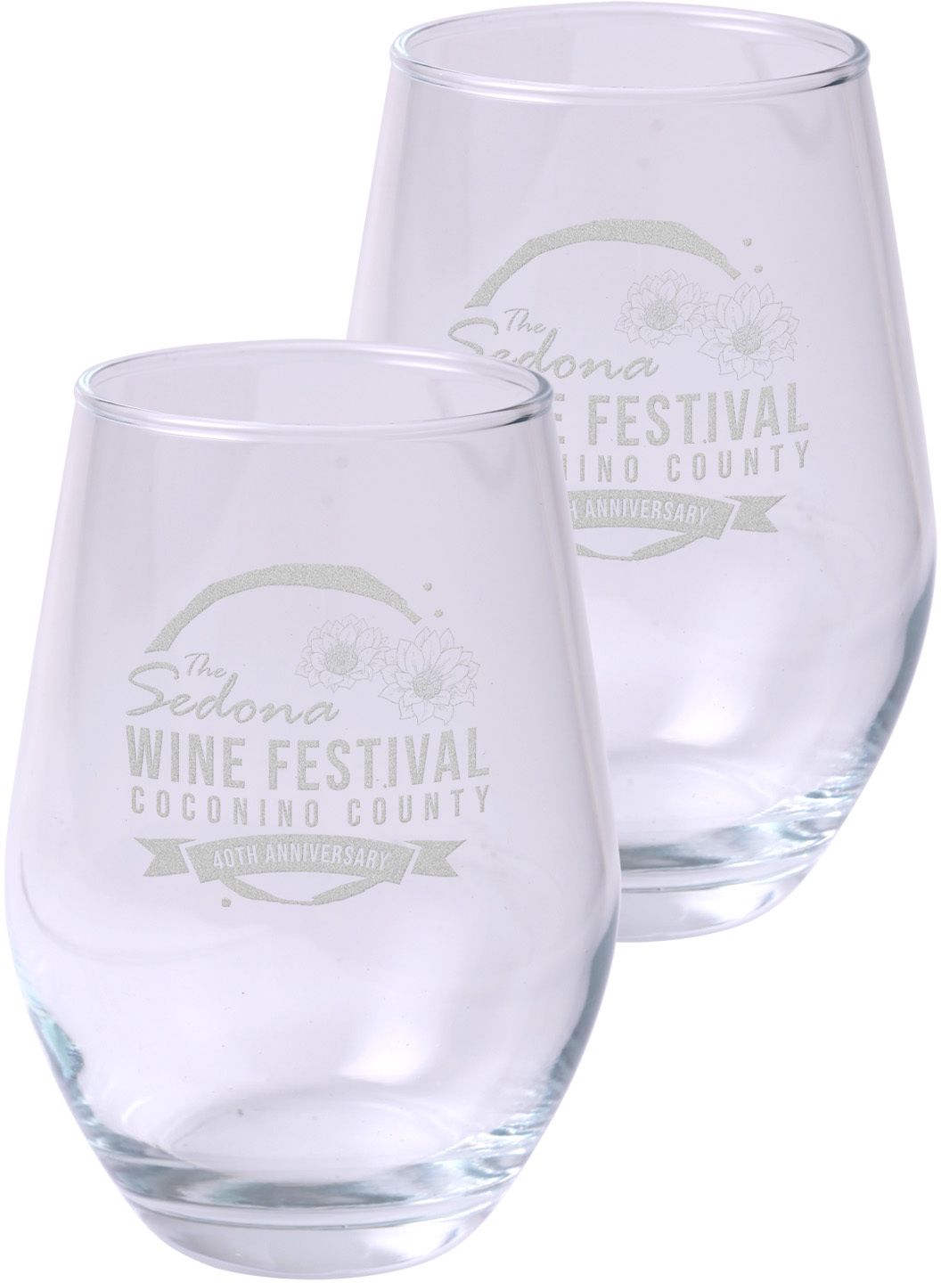 ETCHED STEMLESS WINE GLASS 11.5 OZ 2