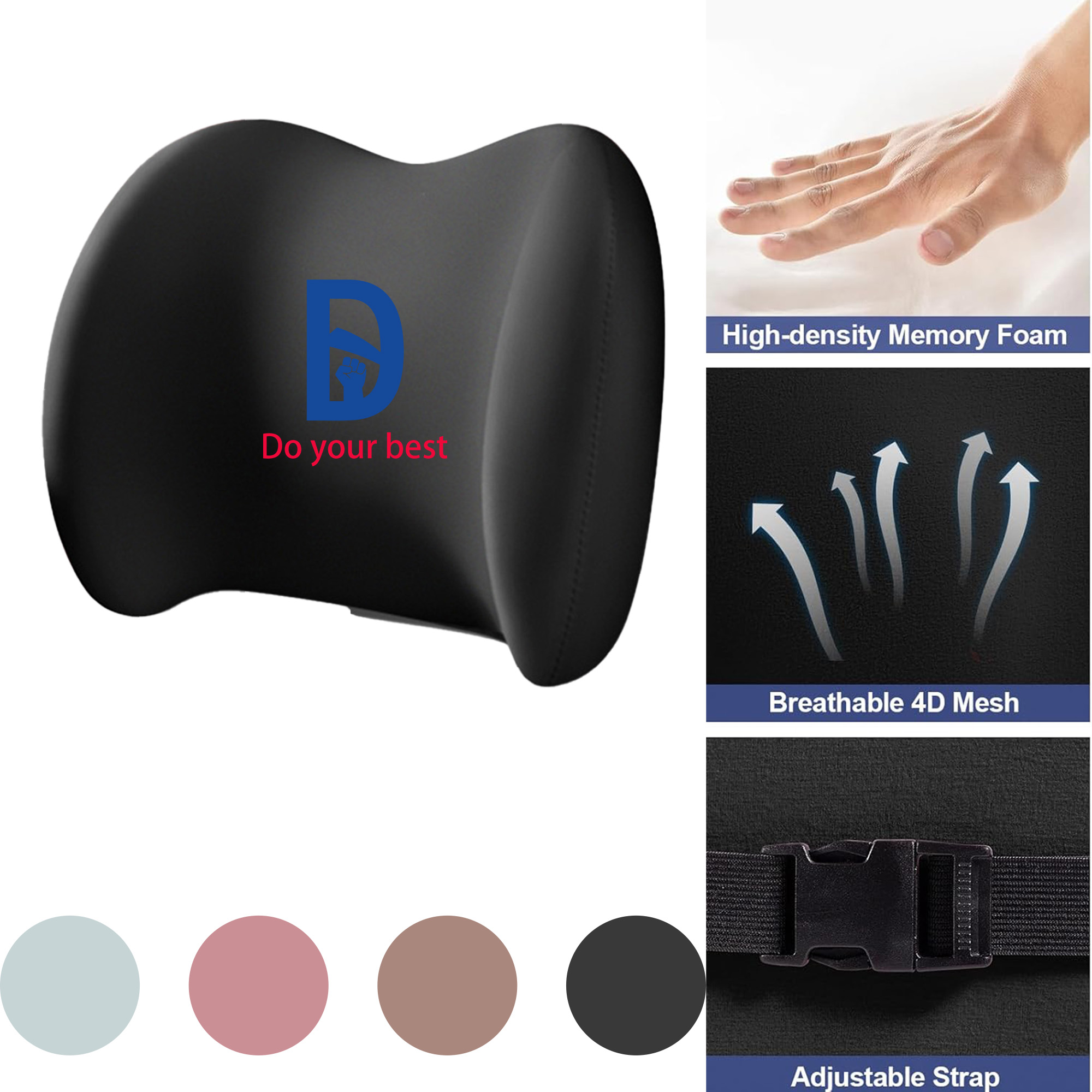 Adjustable Straps Lumbar for Office, Home, Car 2