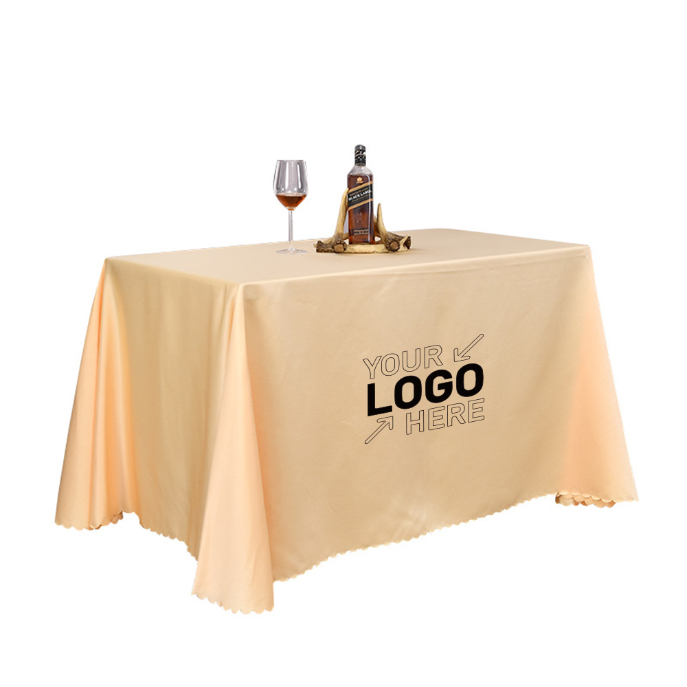 8' Standard Black Tablecloth Table Cover 1